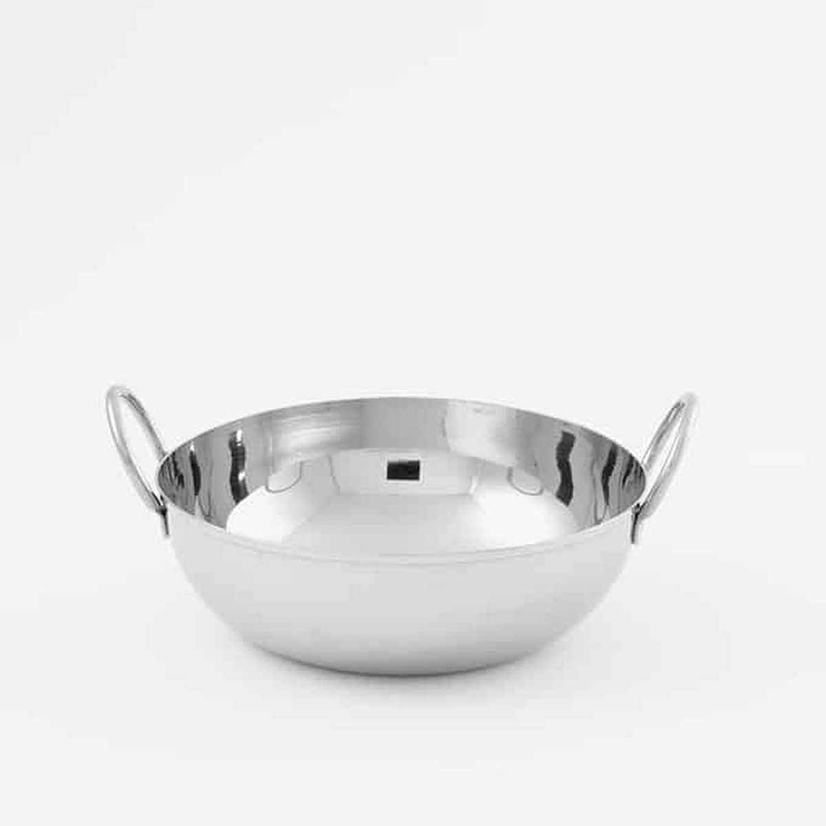 American Metalcraft BD65 32 oz stainless steel balti dish with dual loop handles and mirror finish