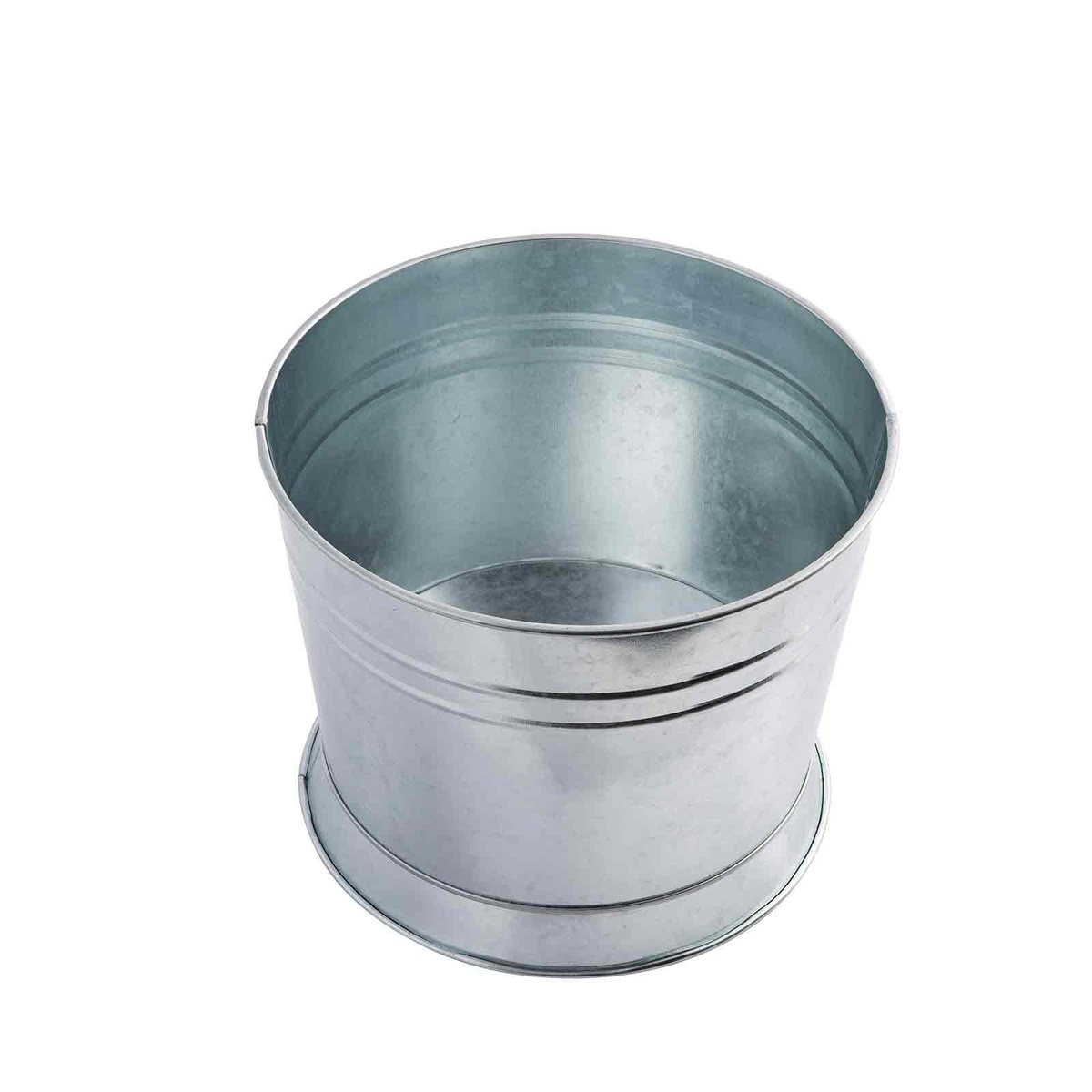 Tablecraft BDGTUB galvanized beverage tub shown from an elevated angle revealing interior depth