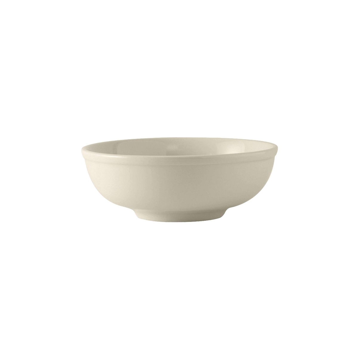 Tuxton Eggshell collection round china bowl showing glossy vitrified finish and refined profile