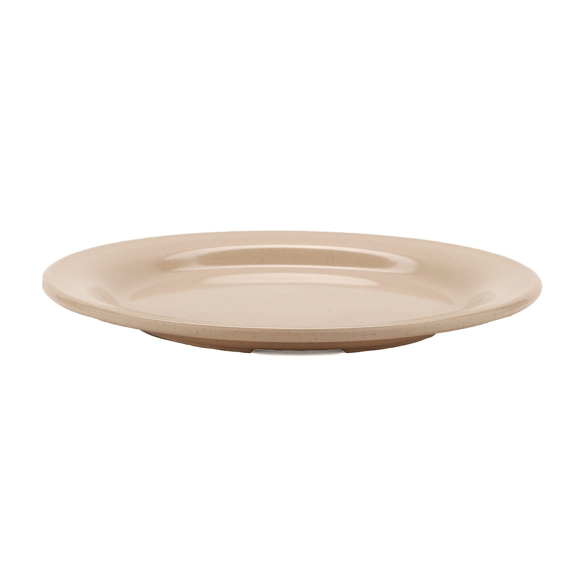 G.E.T. Enterprises BF-010-U Ultraware 10-inch round melamine dinner plate, low side profile view