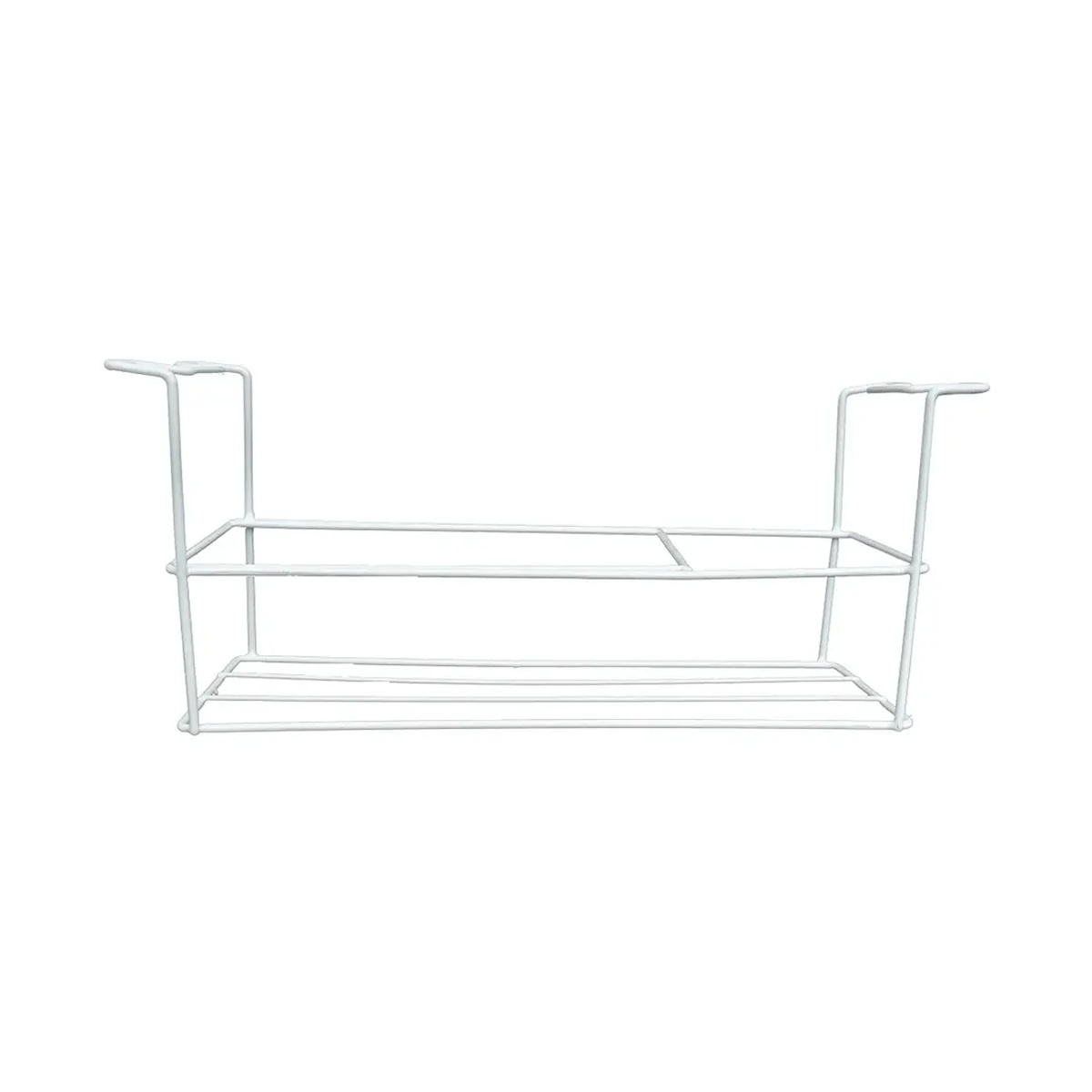 Excellence BK0000064 white coated wire gelato pan holder, front view