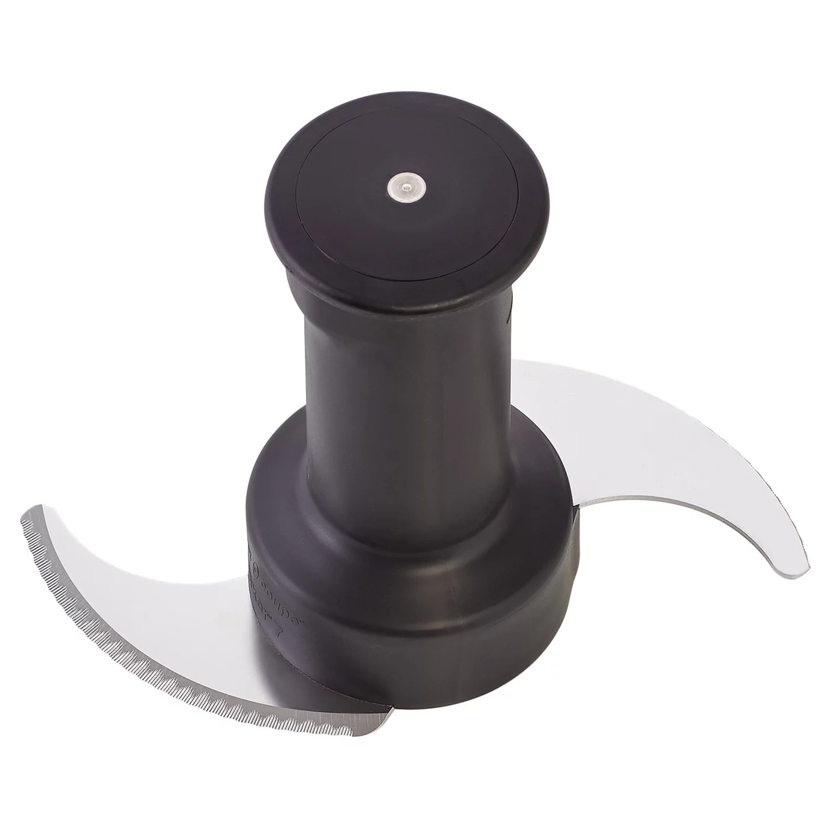 Fine serrated twin-blade assembly with removable cap for easy cleaning