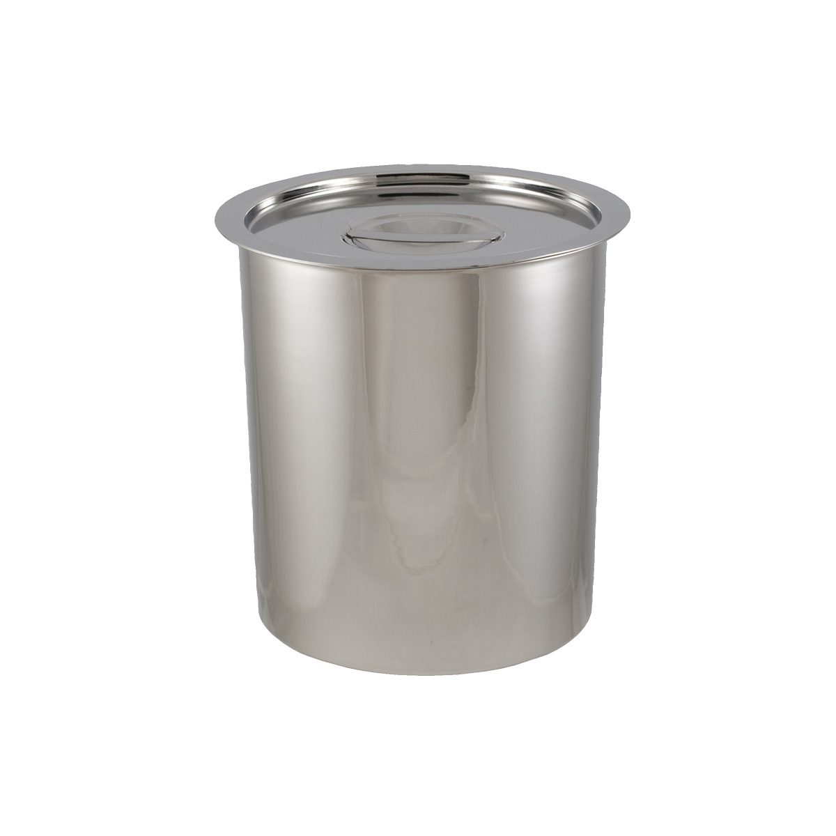 Libertyware BM04 stainless steel bain marie inset pot shown with matching stainless steel cover lid
