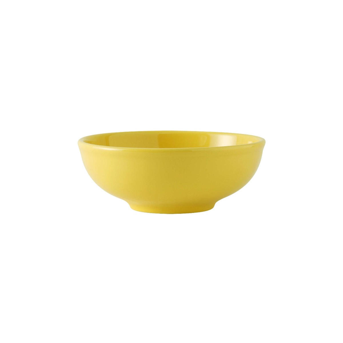 Tuxton BSB-3503 Menudo Salad Bowl in Saffron yellow color, 35 oz round vitrified china