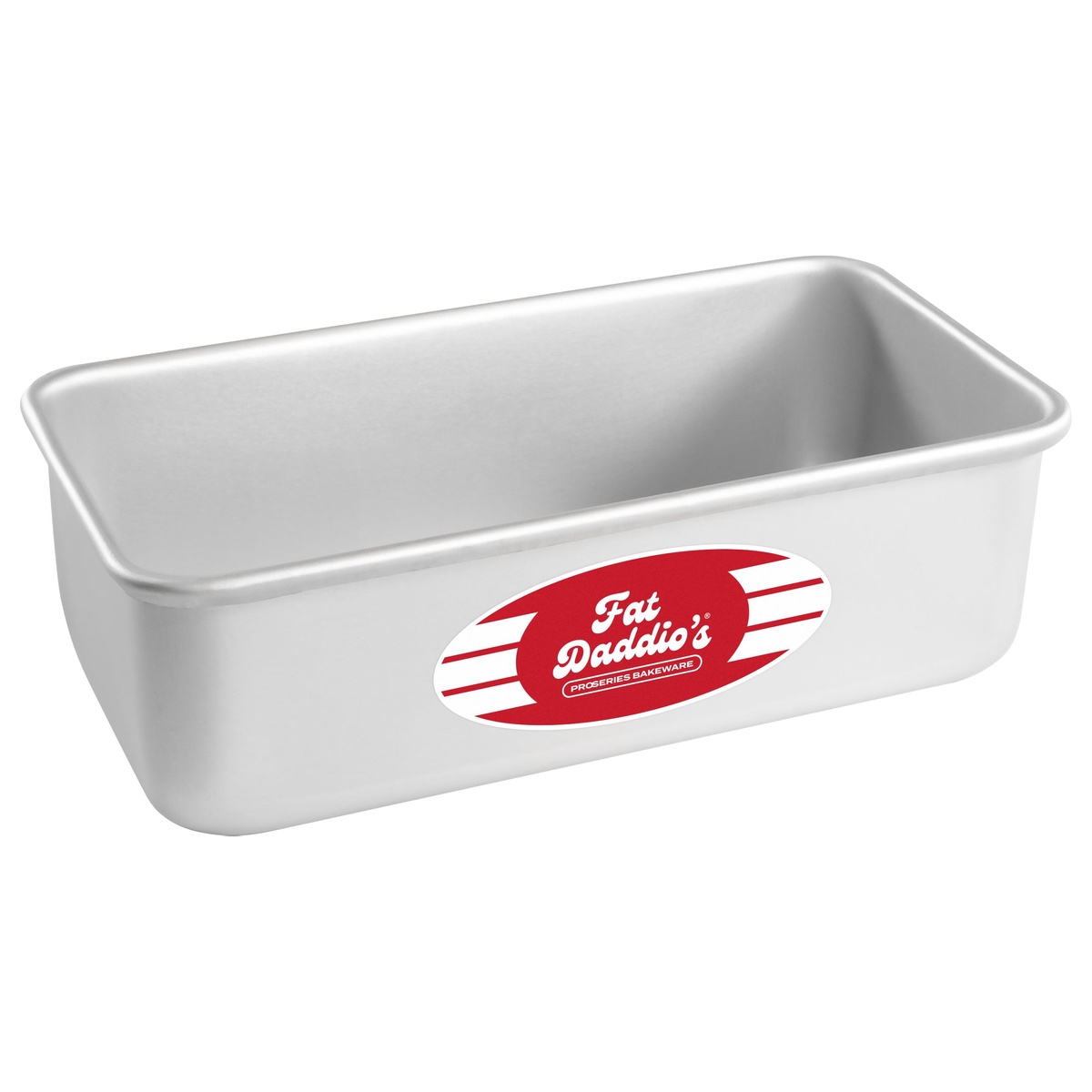 Fat Daddio's BP-5642 anodized aluminum bread loaf pan, silver, 7 3/4 x 3 3/4 x 2 3/4 inch