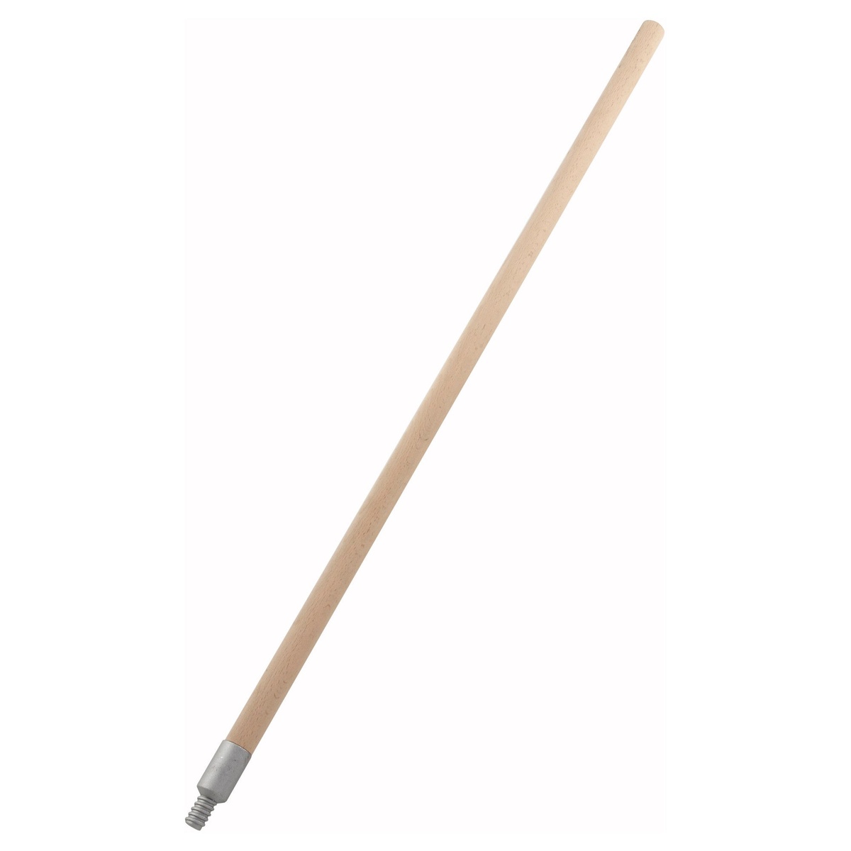 Winco BR-36W 36-inch wooden broom handle with threaded metal tip