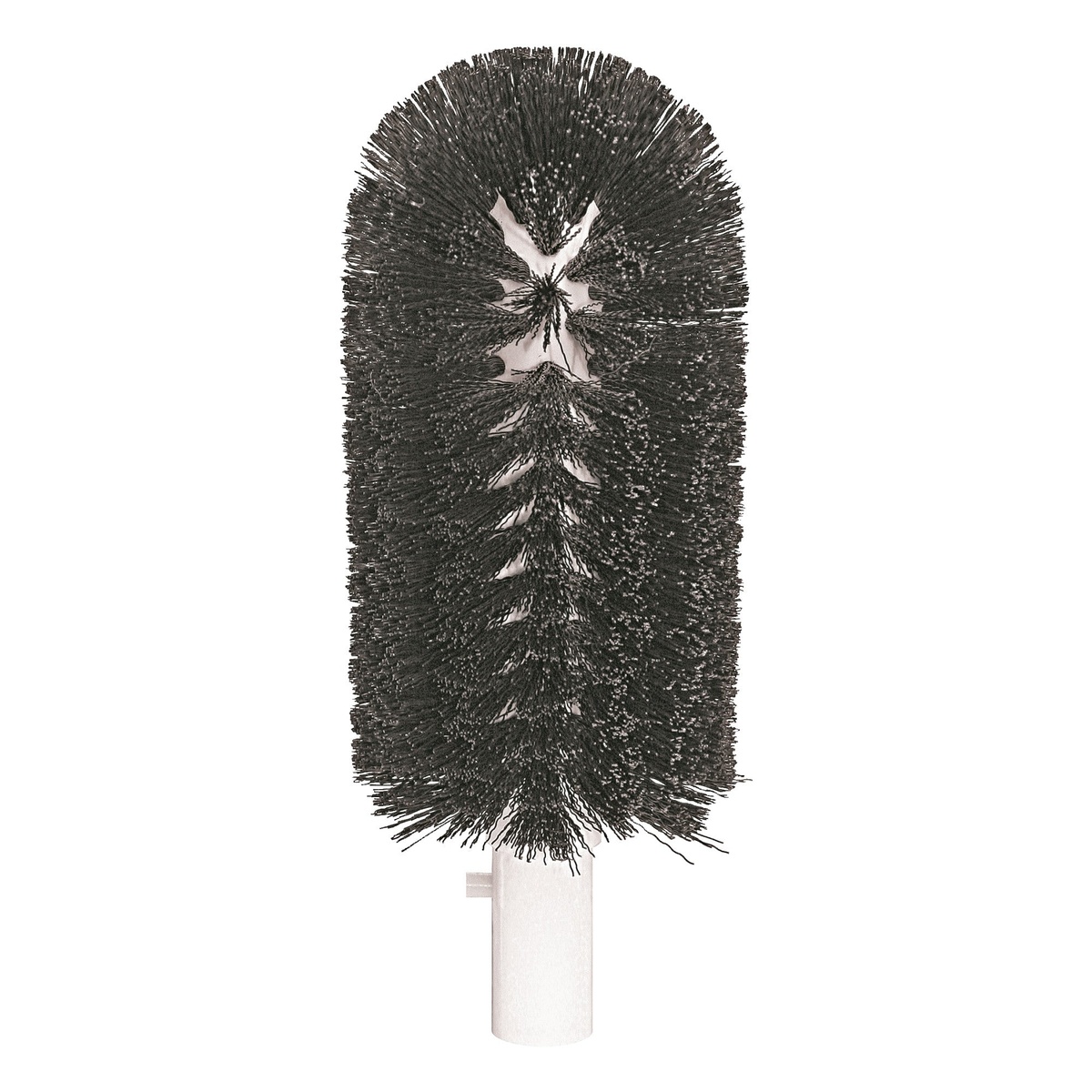 Bar Maid BRS-920 6-3/4 inch pinned glassware brush with dense dark bristles and white cylindrical base