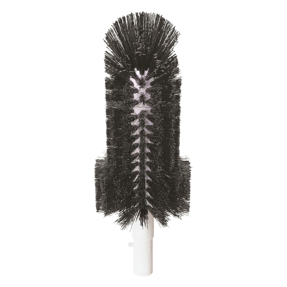 Winco BRS-976 glass washing brush with dense black bristles and white plastic handle
