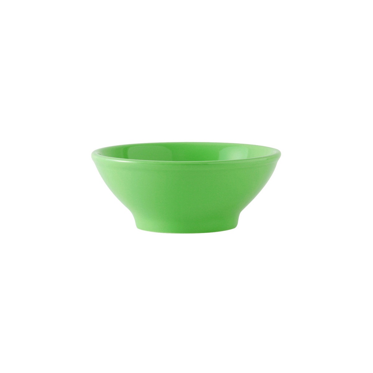 Tuxton BTB-2508 cilantro green china menudo salad bowl with flared rim and footed base