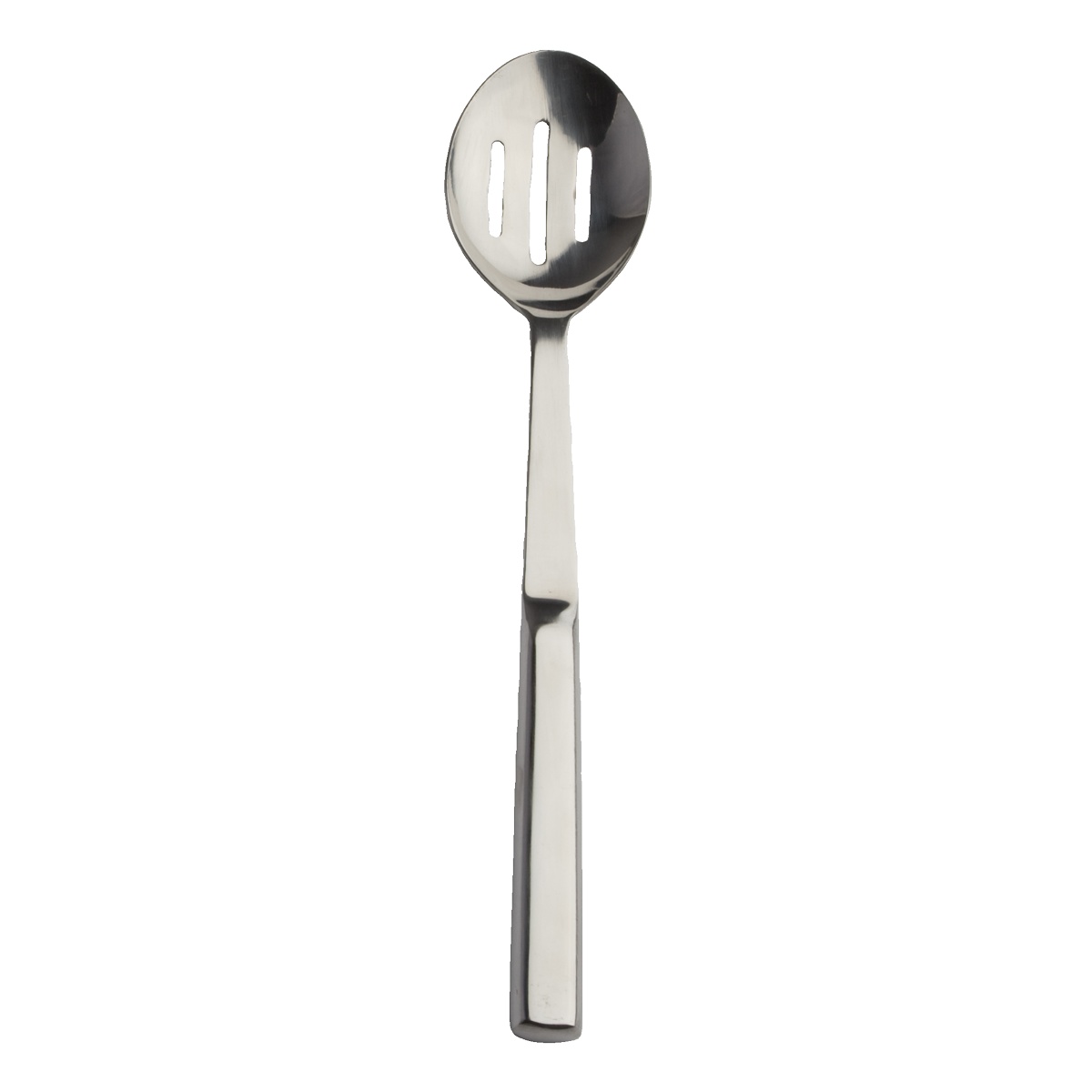 Libertyware BUF3 12-inch slotted buffetware serving spoon in 18/8 stainless steel with hollow handle