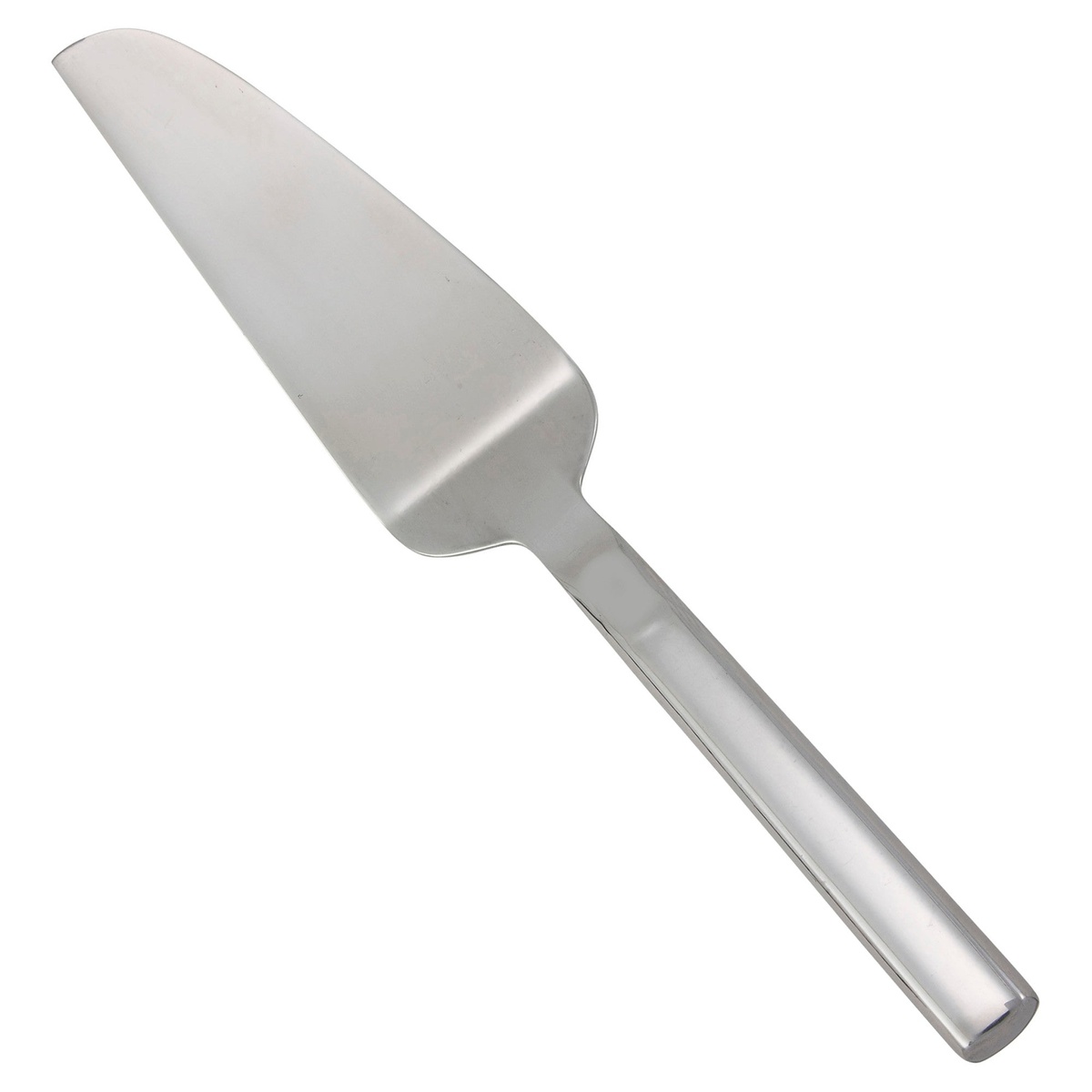 Winco BW-PS5 11-inch stainless steel pie server with hollow handle and offset triangular blade