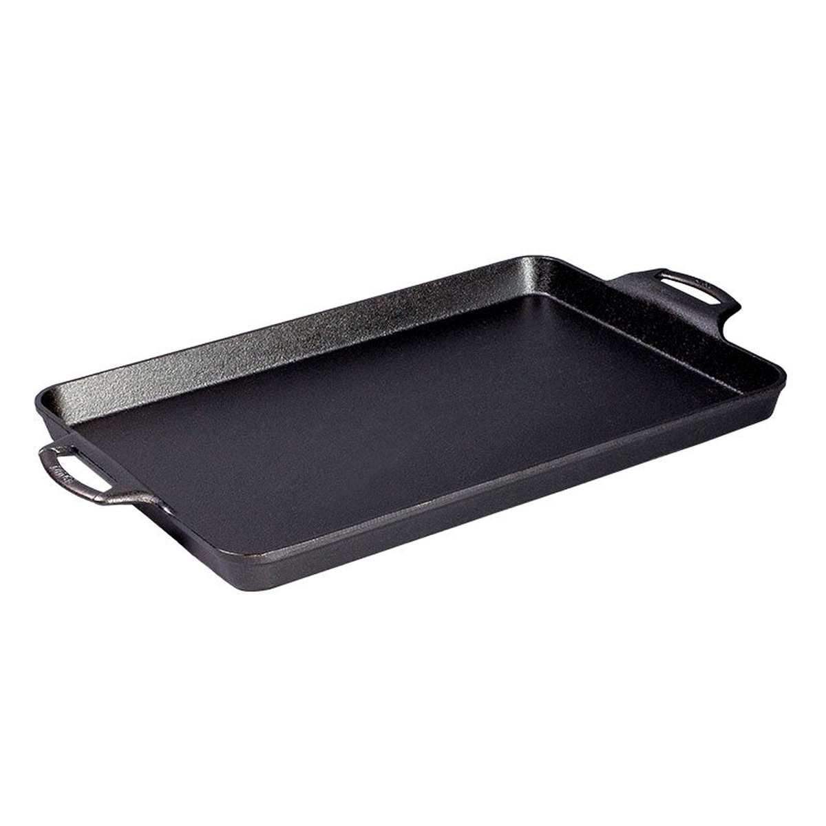 Lodge Cast Iron Baking Pan angled view showing dual handles