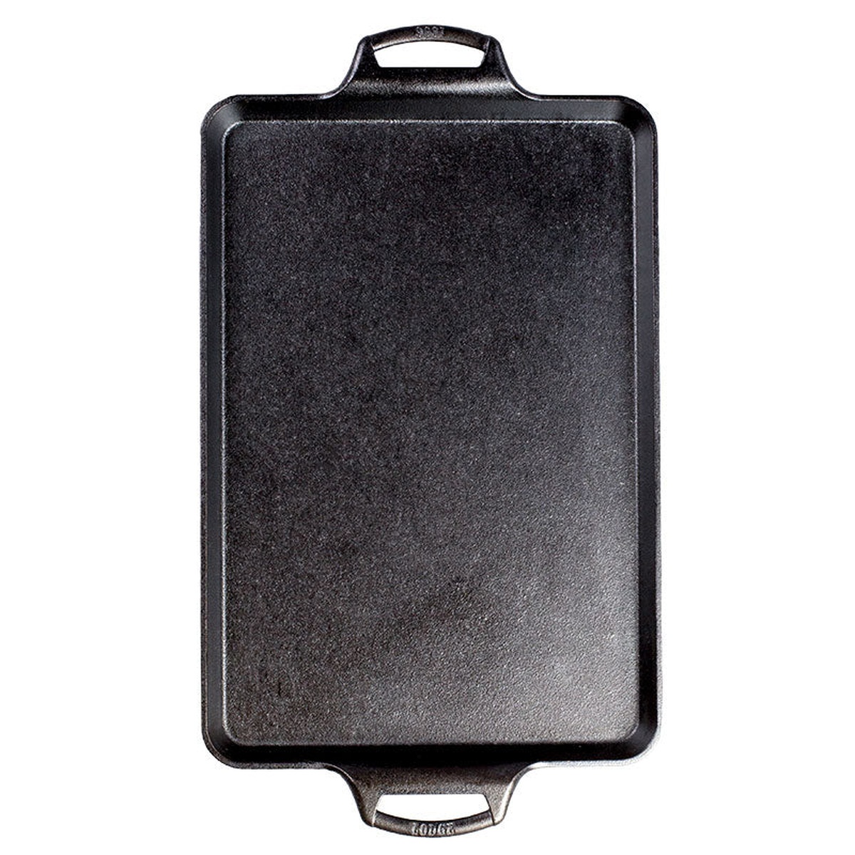 Top down view of the Lodge 15.5 x 10.5 inch baking pan
