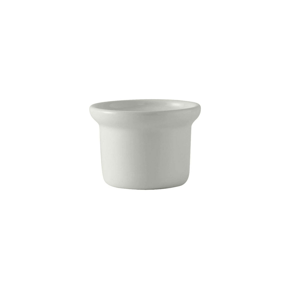 Tuxton BWS-0805 8 oz. white petite marmite china soup crock bowl on white background