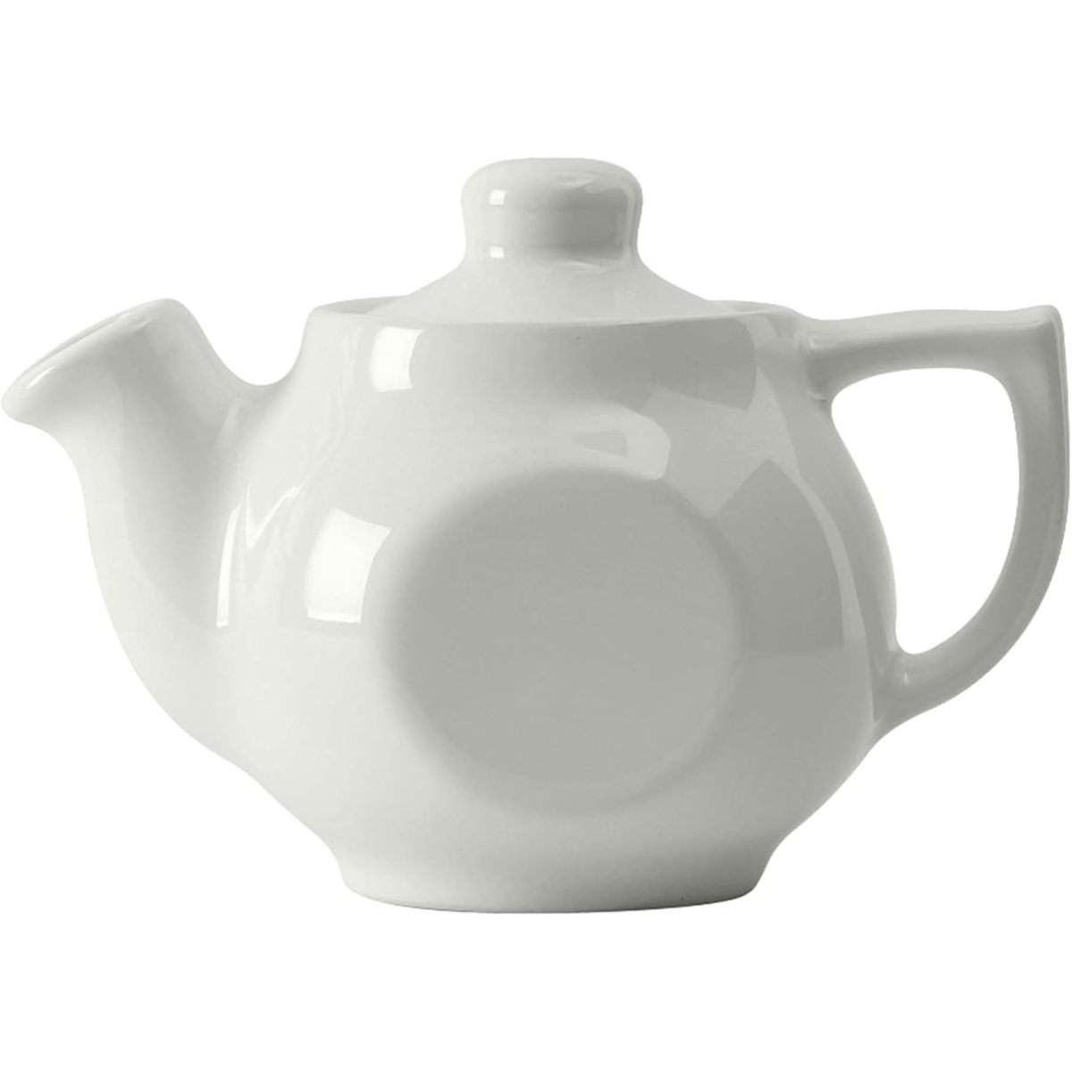 Tuxton China BWT-10A white ceramic tea pot with lid, 10 oz capacity