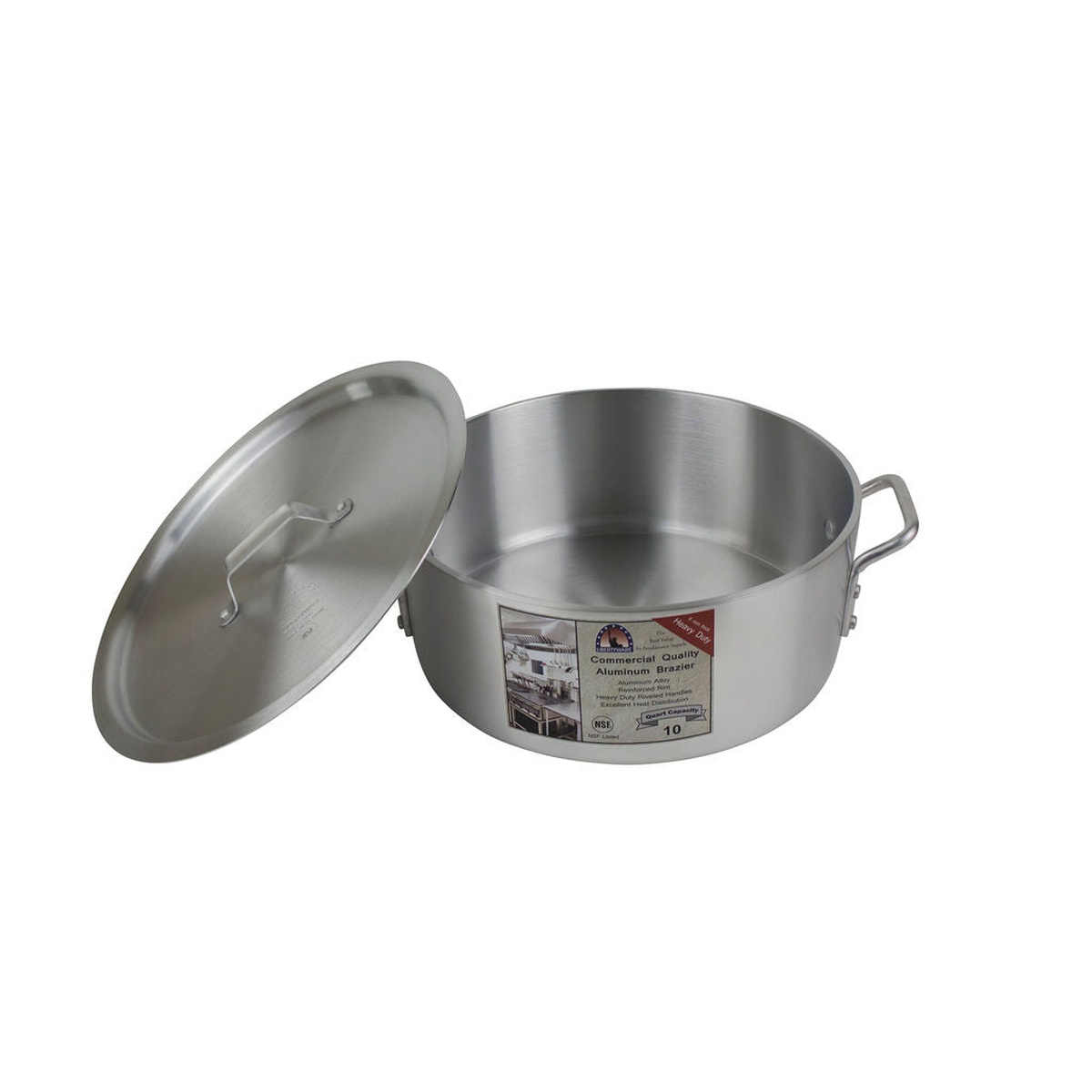 Libertyware BZR10H brazier with lid leaning against it showing interior depth