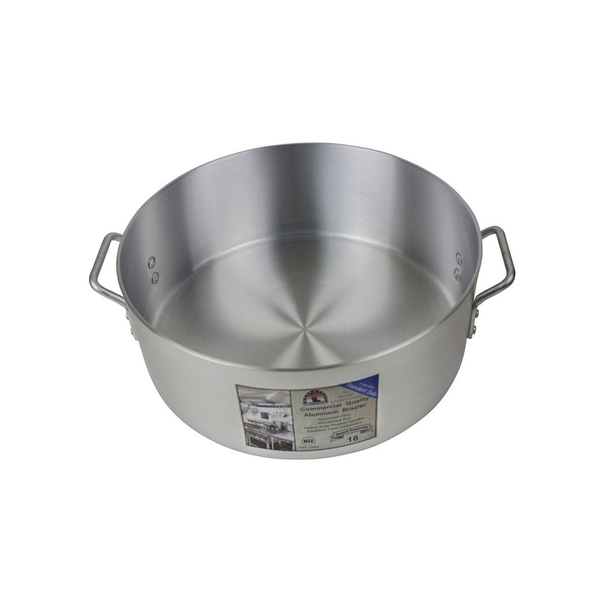 Interior view of 18 quart aluminum brazier