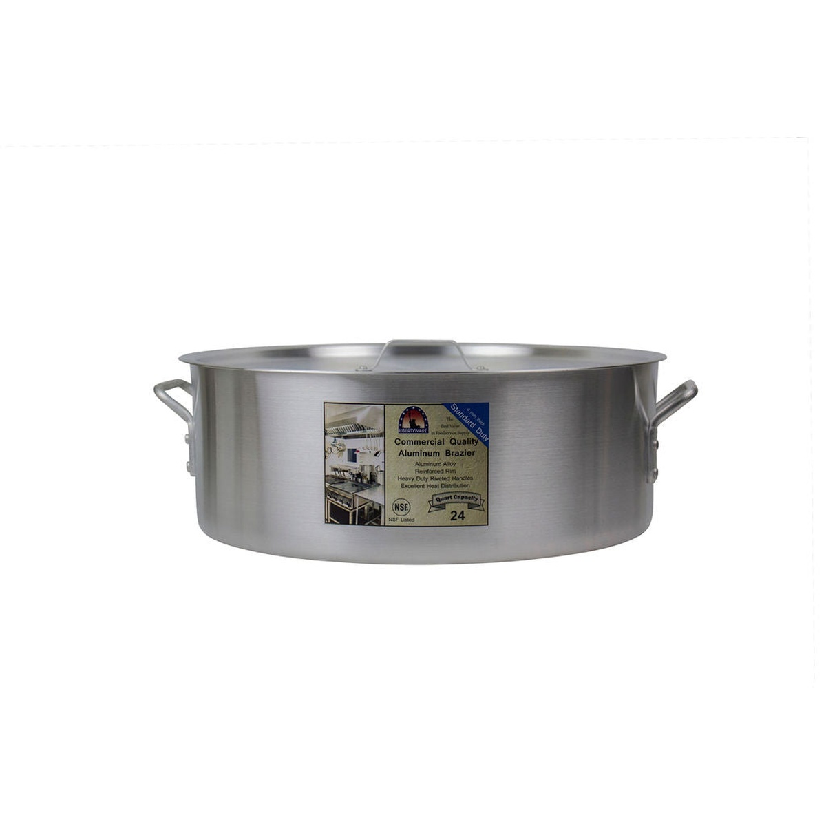 Libertyware 24 Quart Aluminum Brazier with Lid