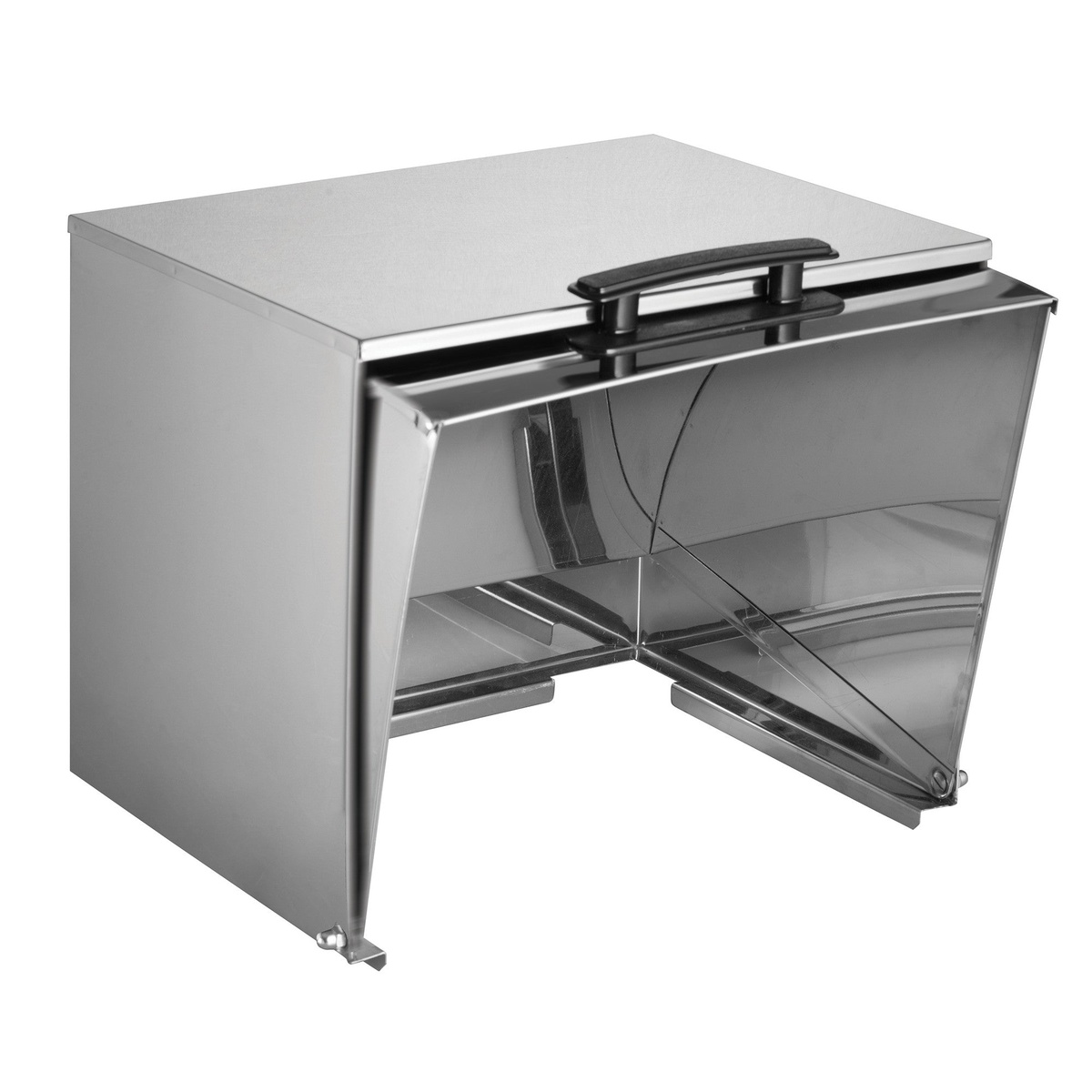 Winco roll-top cover shown open to display interior