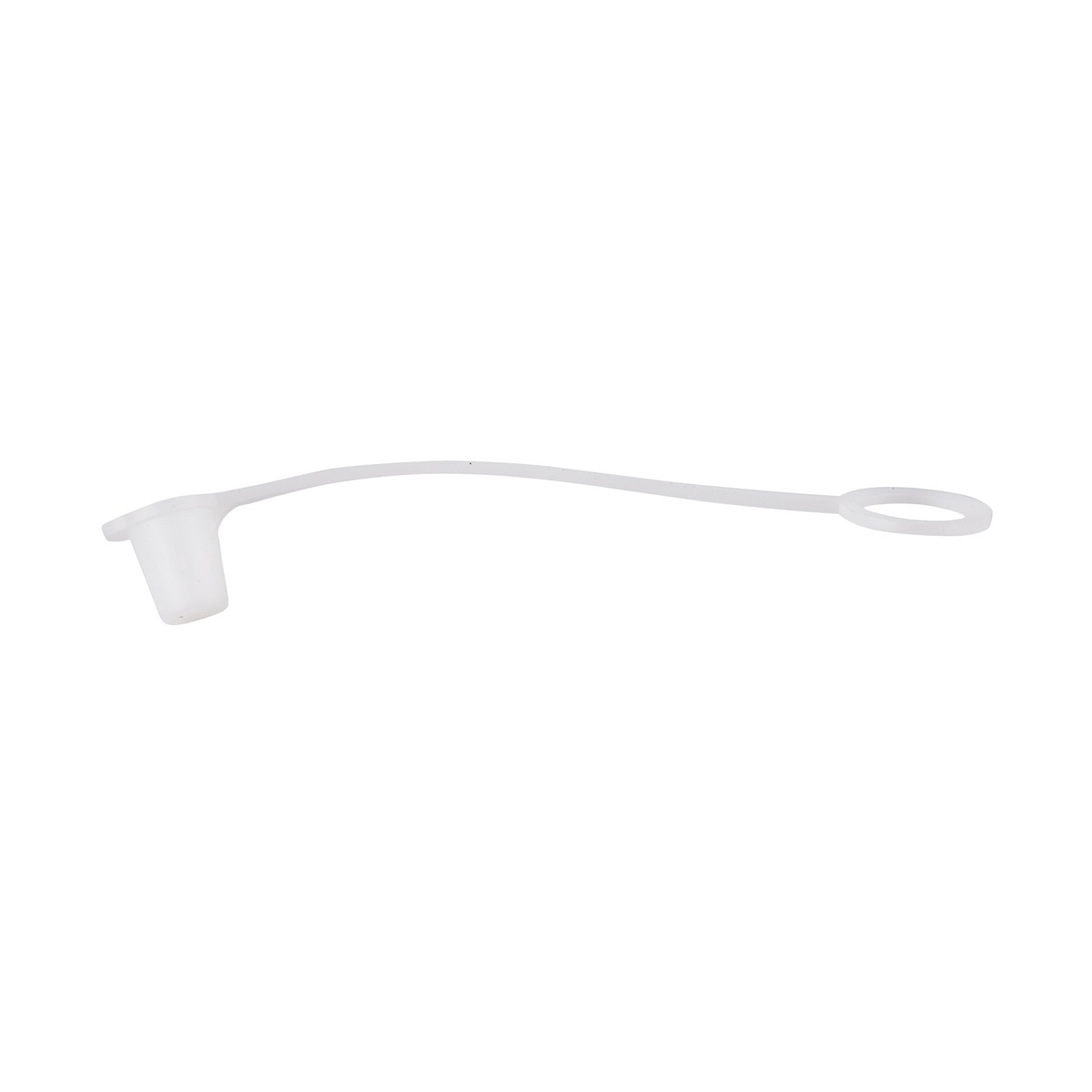 TableCraft C100TC tethered squeeze bottle cap side profile showing cup plug and flexible tether