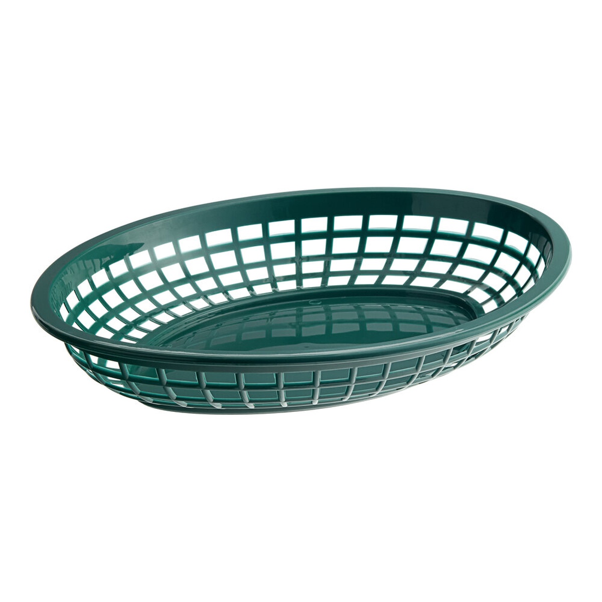 TableCraft C1084FG forest green jumbo oval polypropylene fast food basket