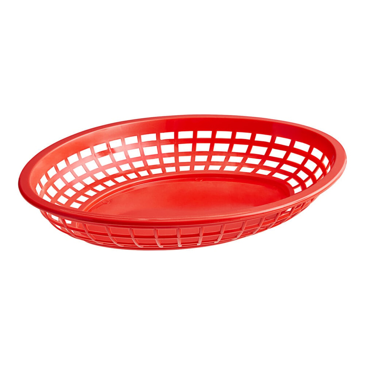 TableCraft C1084R red jumbo oval polypropylene fast food basket, product view