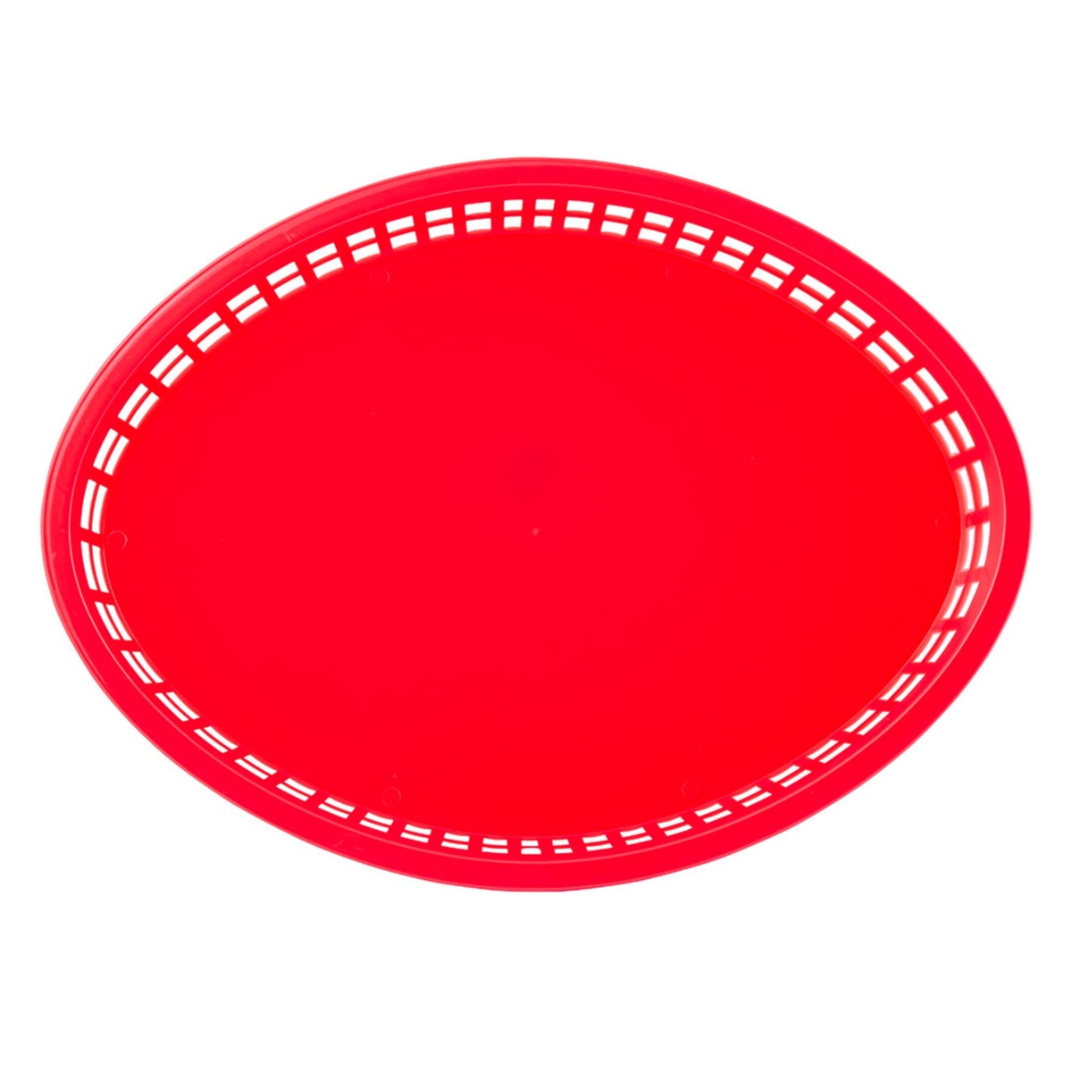 Tablecraft C1086R red oval Texas basket, overhead top-down view showing interior