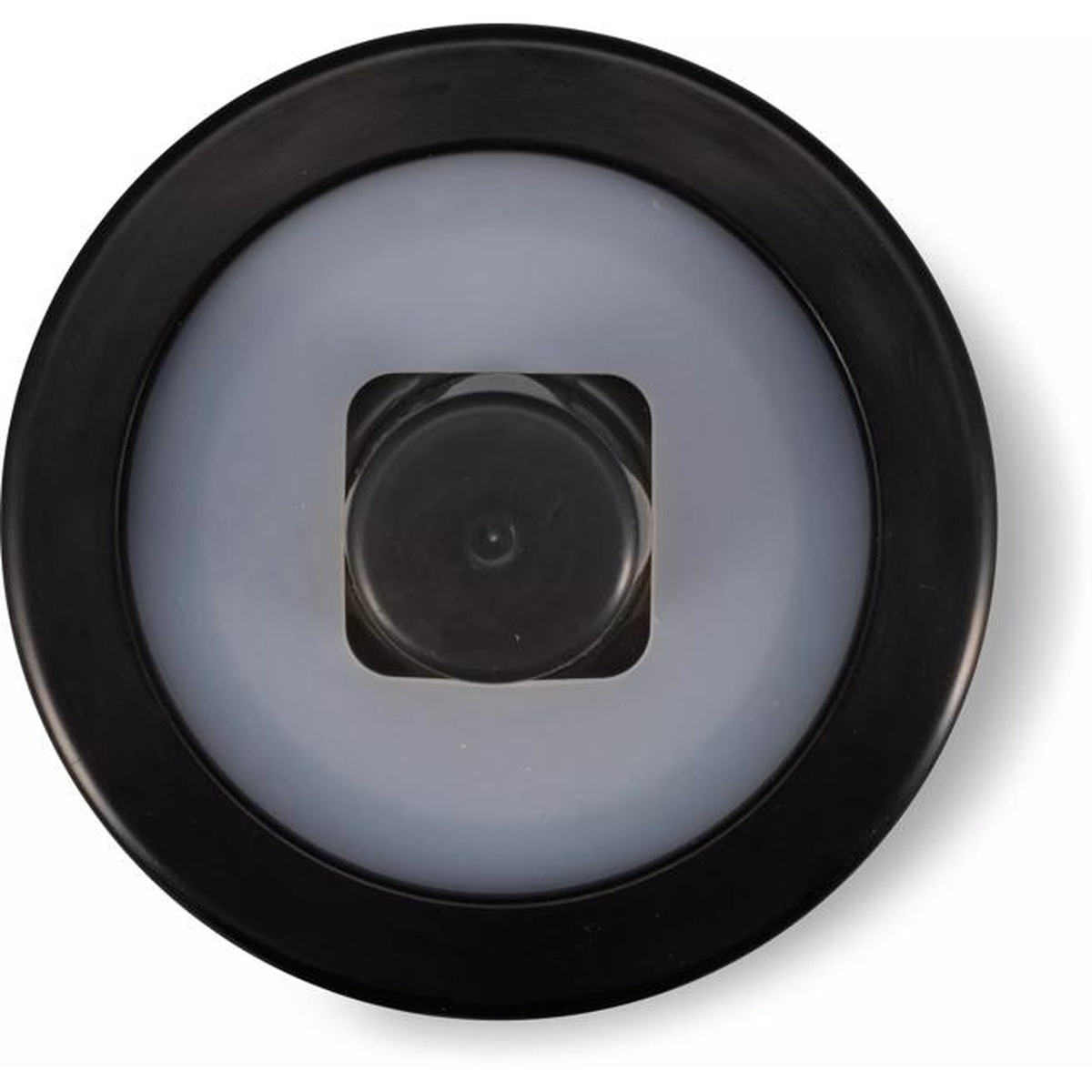 Top-down view of the C2010C dispenser showing the opening and sealed gasket ring