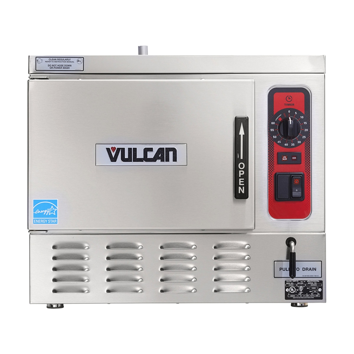 Vulcan C24EO3AF countertop convection steamer front view showing stainless steel door and front-venting base