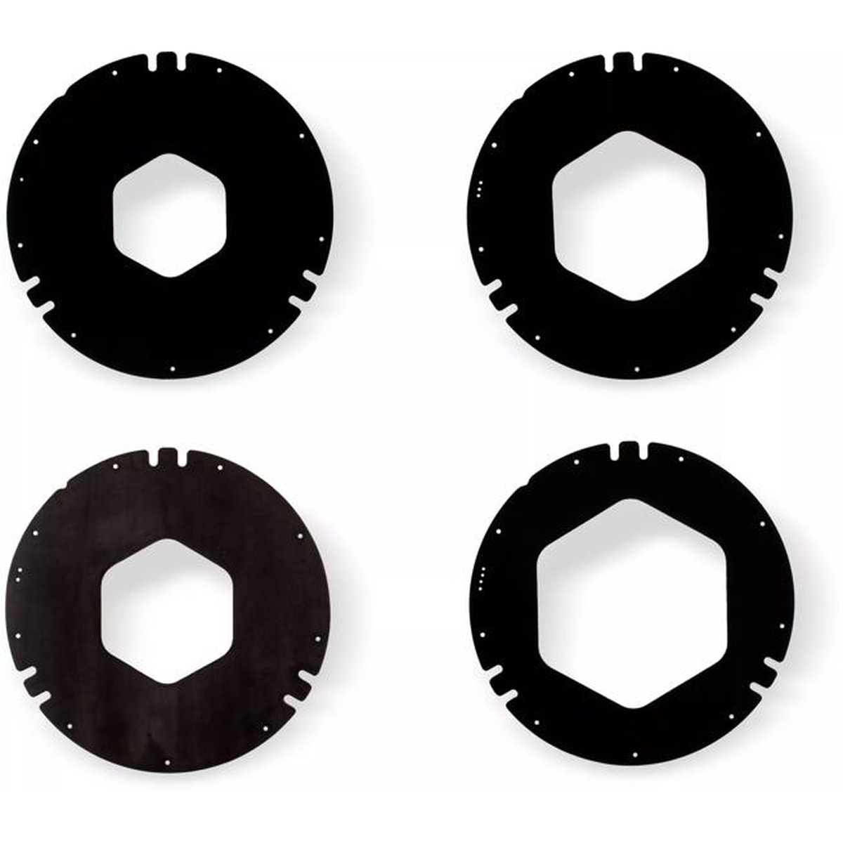 Four pre-cut interchangeable EZ-Fit gaskets included with the C2903BK cup dispenser