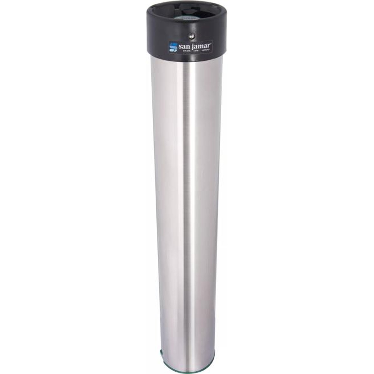 San Jamar C3200EV stainless steel surface mount cup dispenser full product view