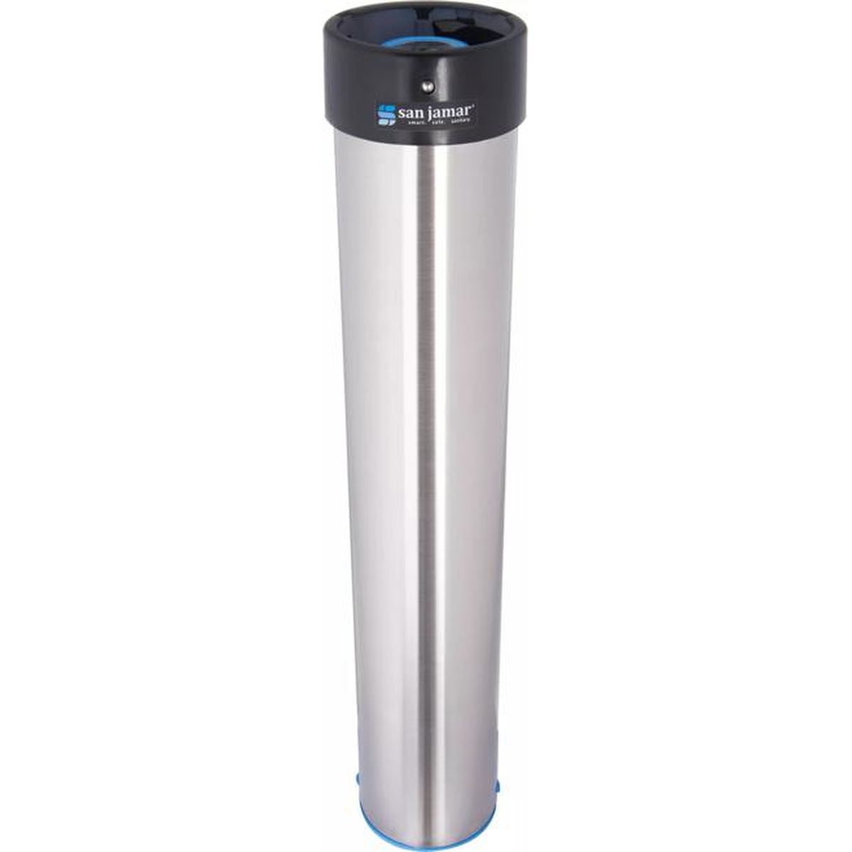 San Jamar C3400EV stainless steel surface mount cup dispenser full product view