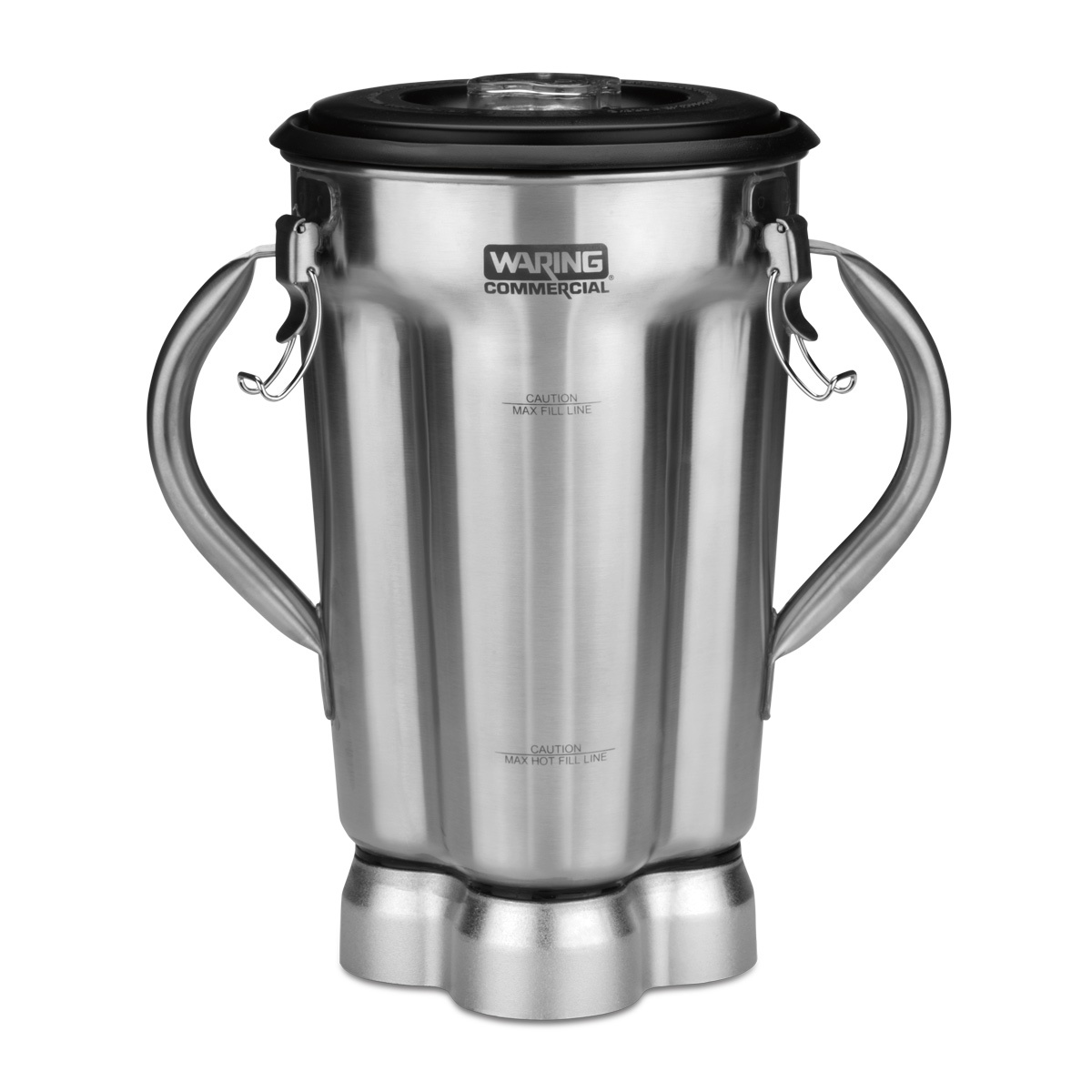 Waring CAC72 stainless steel 1-gallon blender container with two side handles and lid