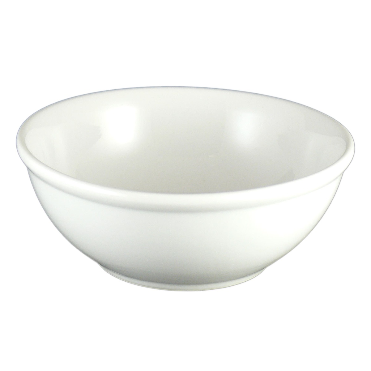 Vertex China CAT-15 Catalina 14 oz bright white porcelain nappie bowl with rolled edge