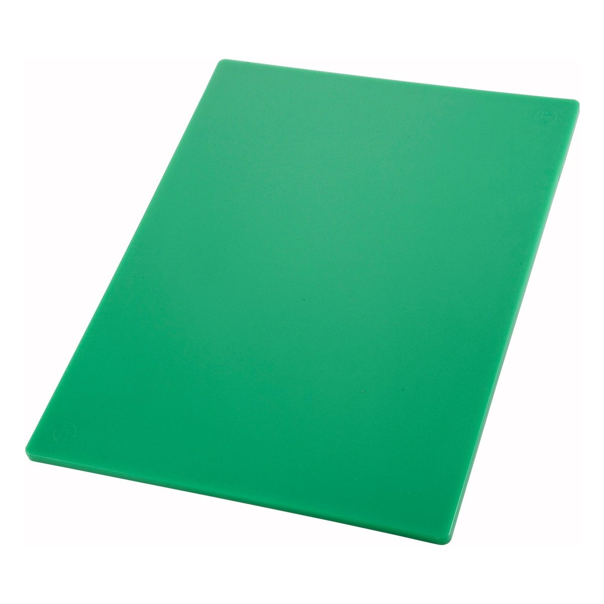 Winco CBGR-1218 green polyethylene cutting board, 12 x 18 x 1/2 inch, full view