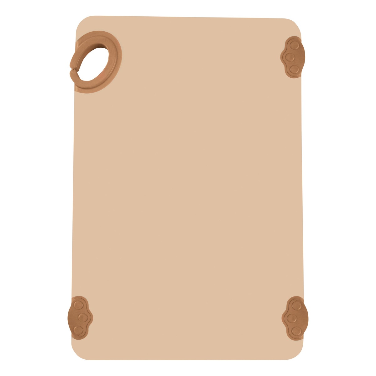 Winco CBK-1218BU StatikBoard polyethylene cutting board with rubber non-slip feet and built-in hook