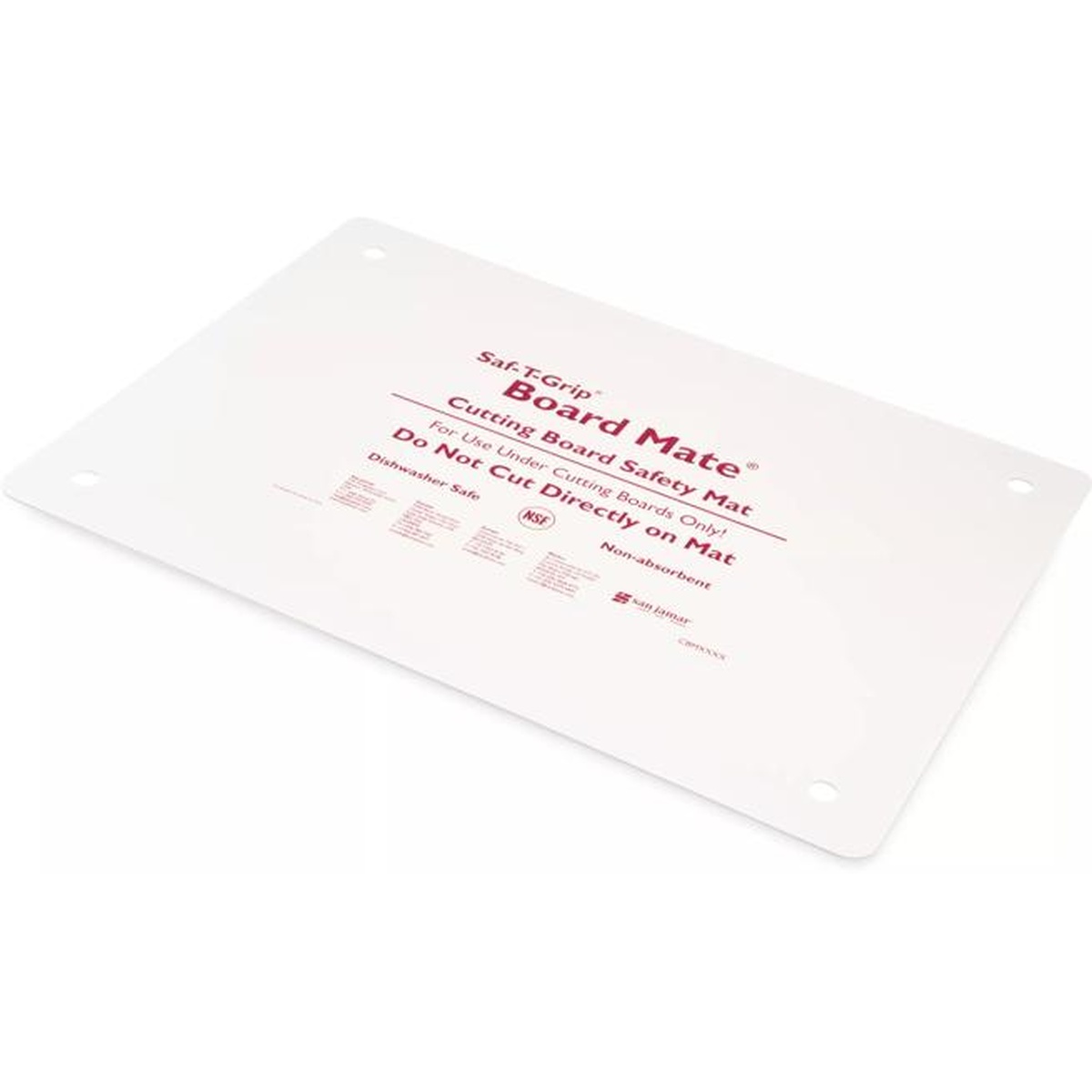 Saf-T-Grip Board Mate 13x18 white cutting board safety mat front face