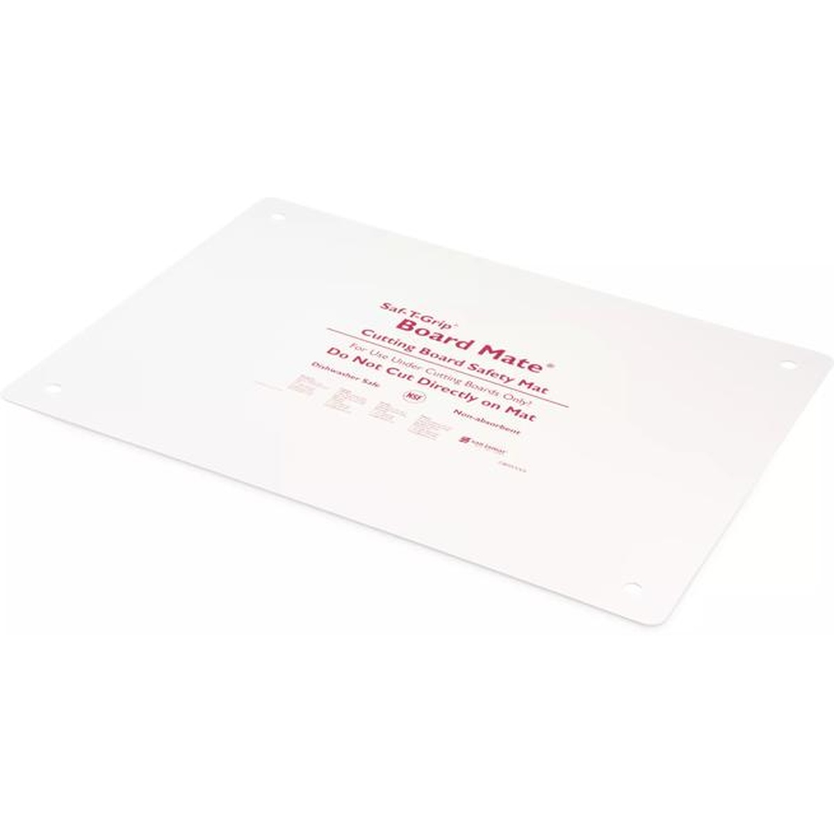 San Jamar Saf-T-Grip Board Mate perspective view showing slim profile and corner holes