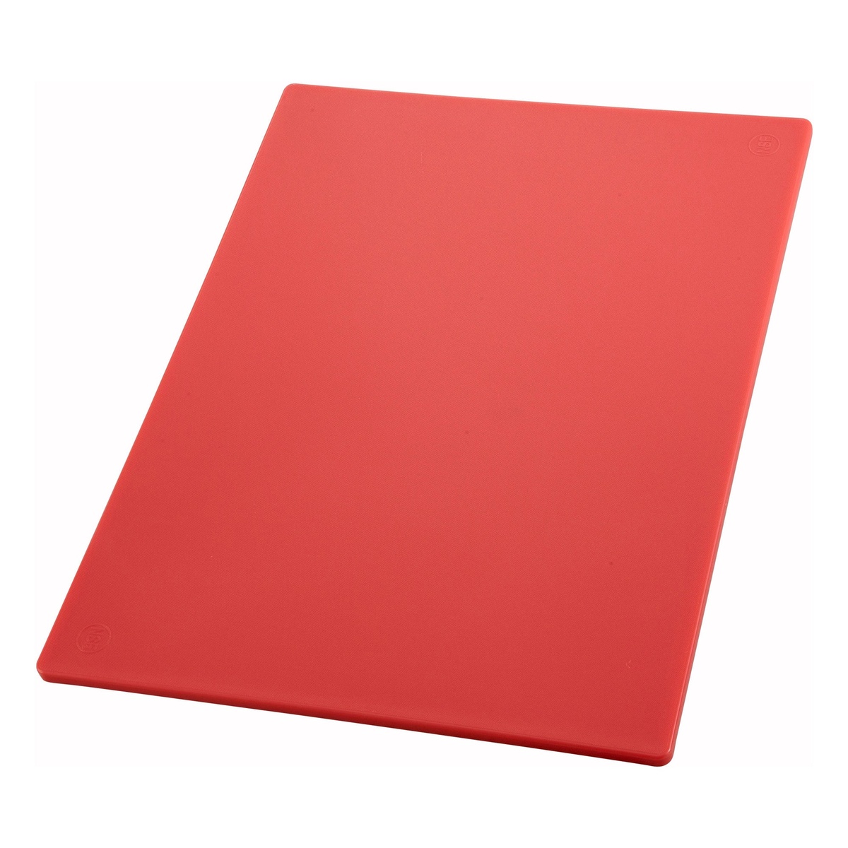 Winco CBRD-1520 red polyethylene HACCP cutting board, 15 x 20 inch, full view on white background