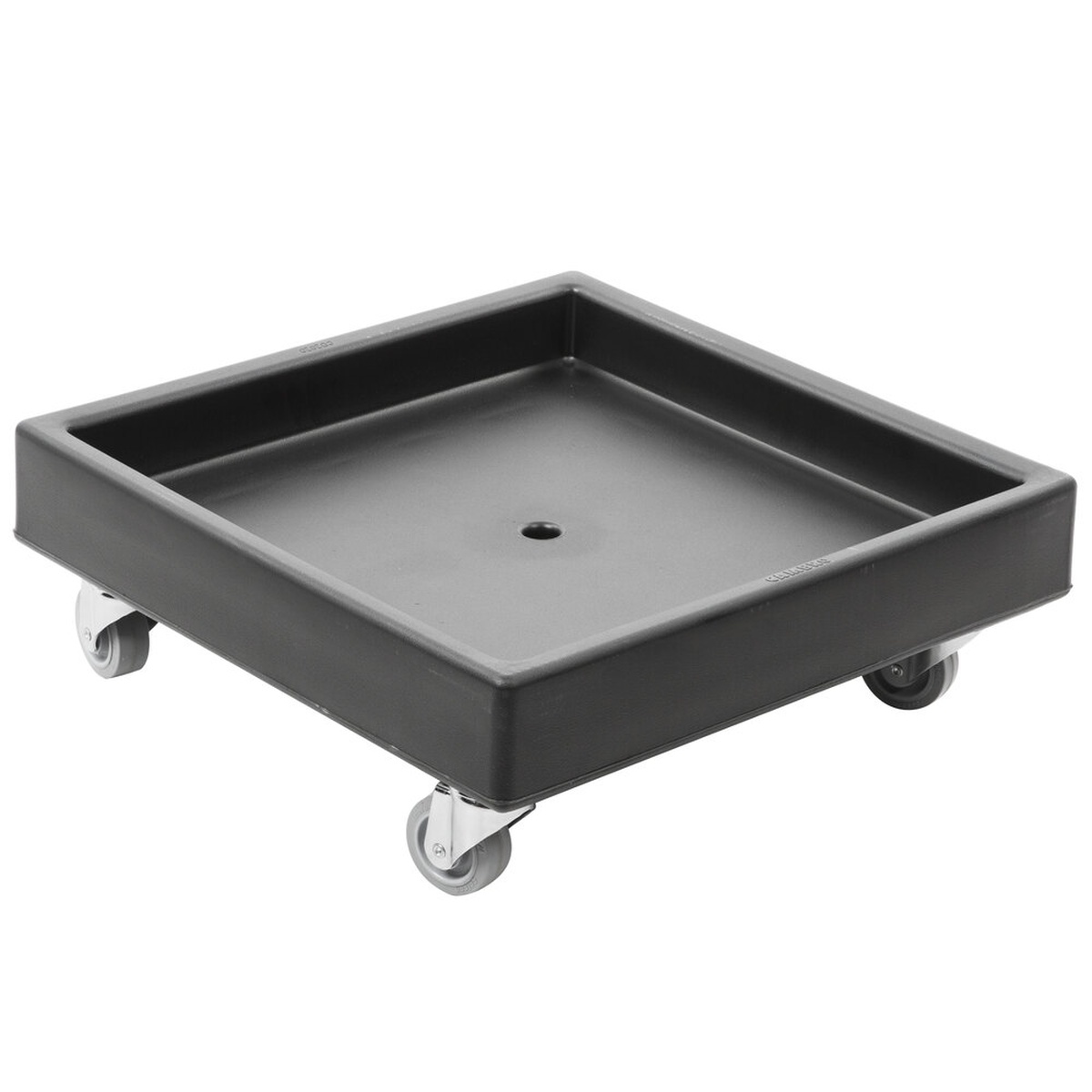 Cambro CD2020110 black Camdolly dish rack dolly with four swivel casters