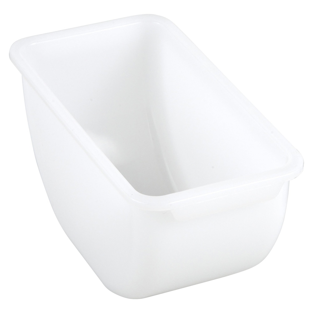 Winco CDP-1P white plastic 1-pint insert for condiment dispenser, shown on white background