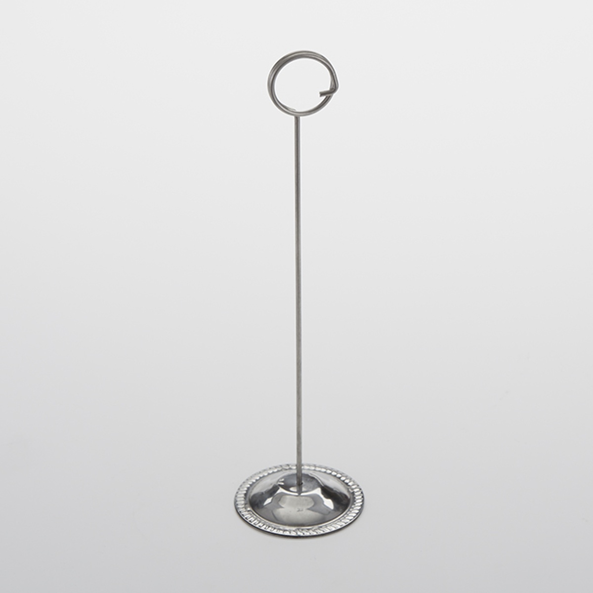 American Metalcraft CH10 10-inch polished stainless steel menu card holder with wire loop clip and weighted round base