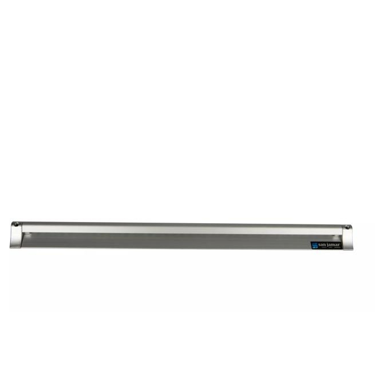 San Jamar 24-inch anodized aluminum slide check rack in silver finish