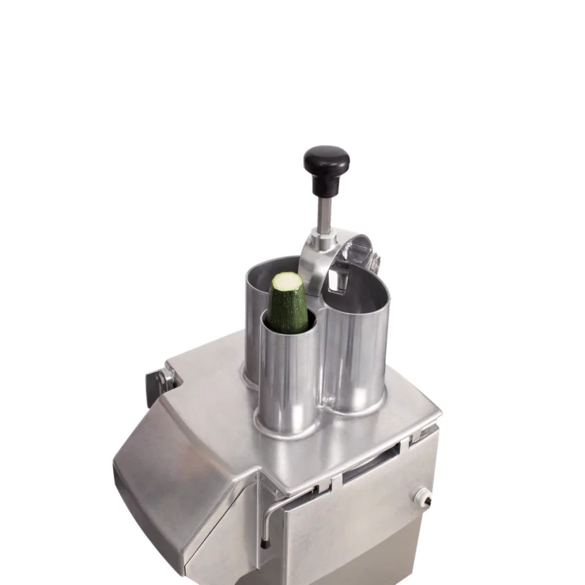 Robot Coupe CL 50 Ultra showing large hopper and cylindrical tube for precise vegetable processing