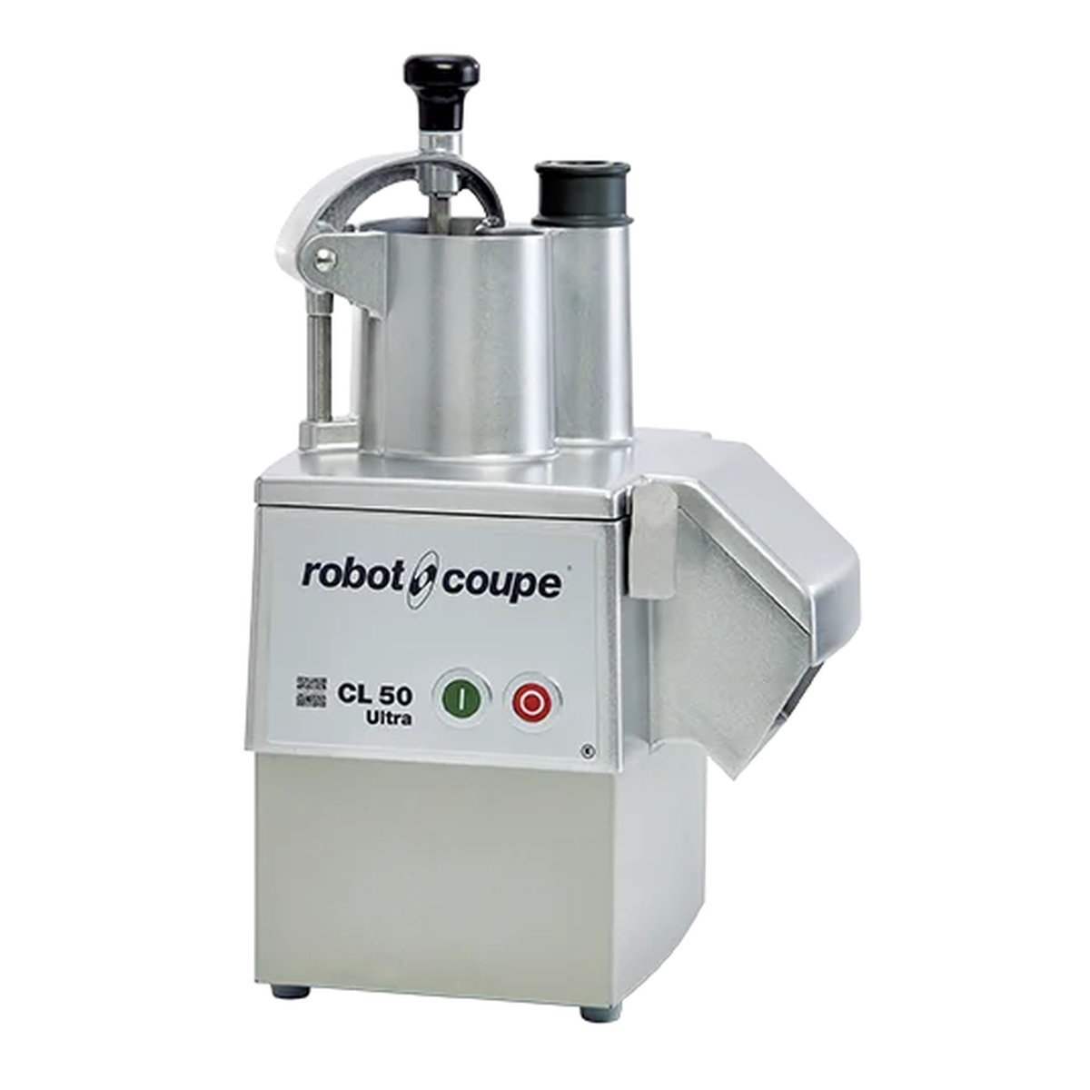 Robot Coupe CL 50 Ultra continuous feed food processor with dual hopper system and side ejection chute