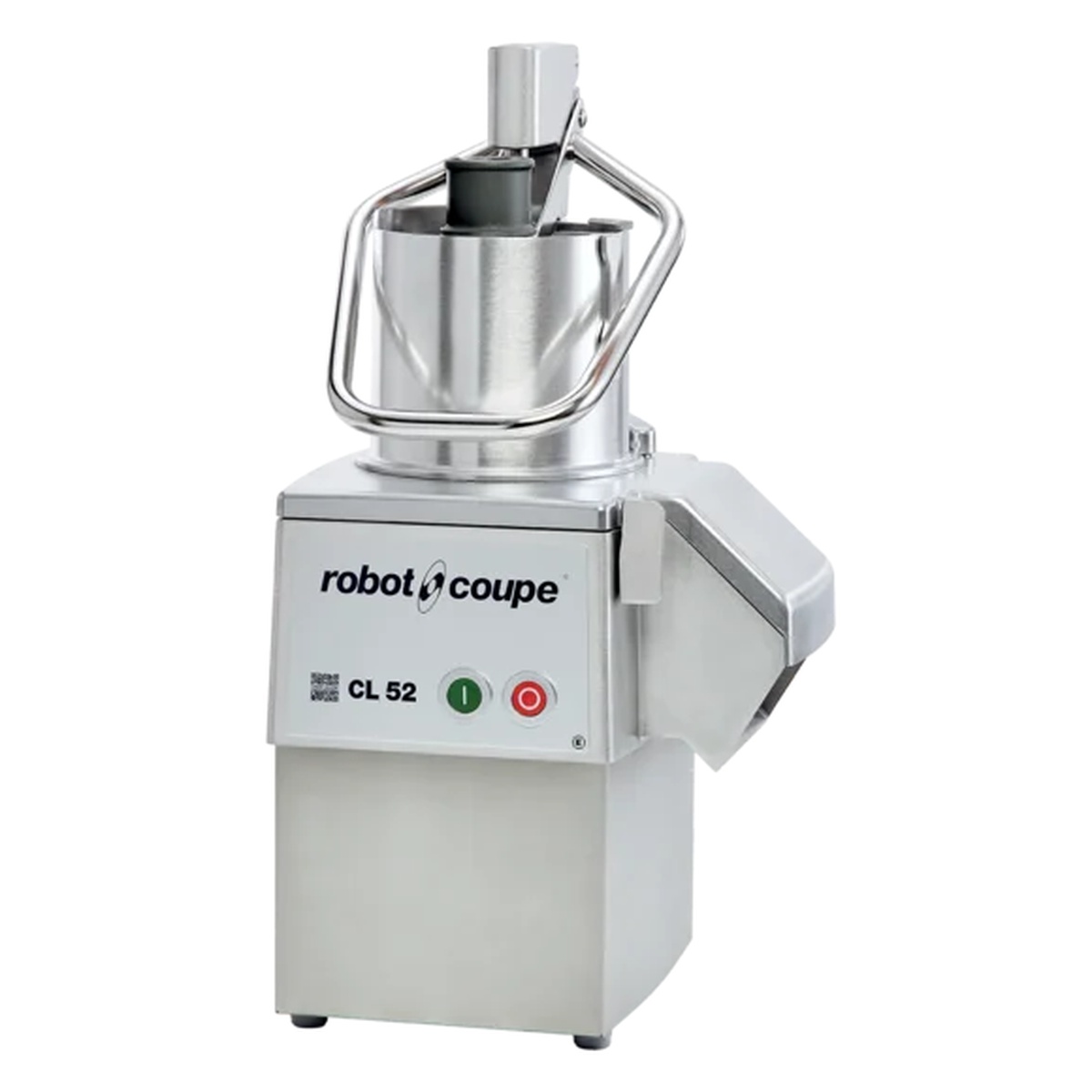 Robot Coupe CL52E continuous feed food processor with side discharge chute and dual hopper system