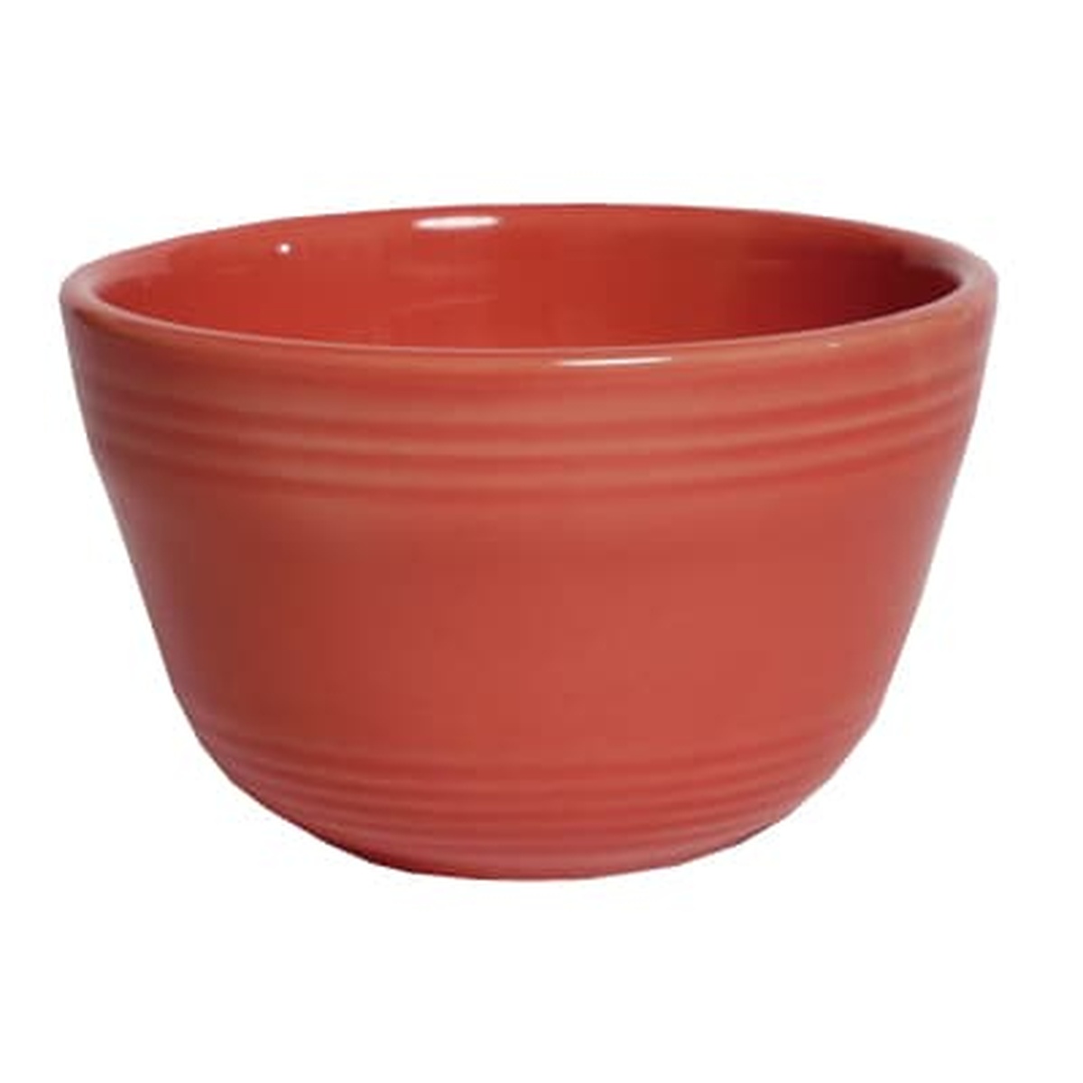 Tuxton CNB-0752 Concentrix Cinnebar red bouillon cup, round ceramic with concentric ring exterior