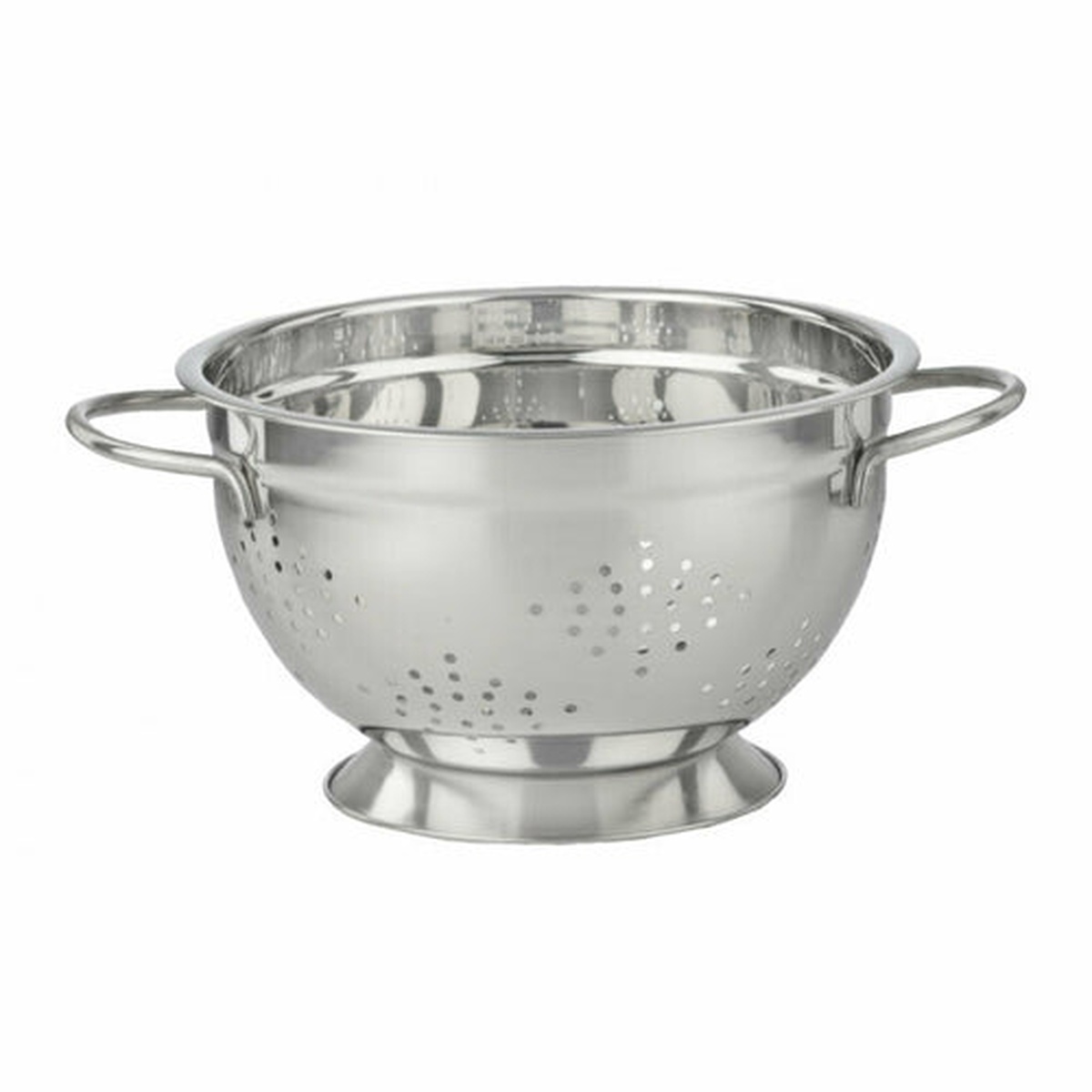 Libertyware COL04HD 4 Qt. stainless steel footed colander with side handles and perforated bowl