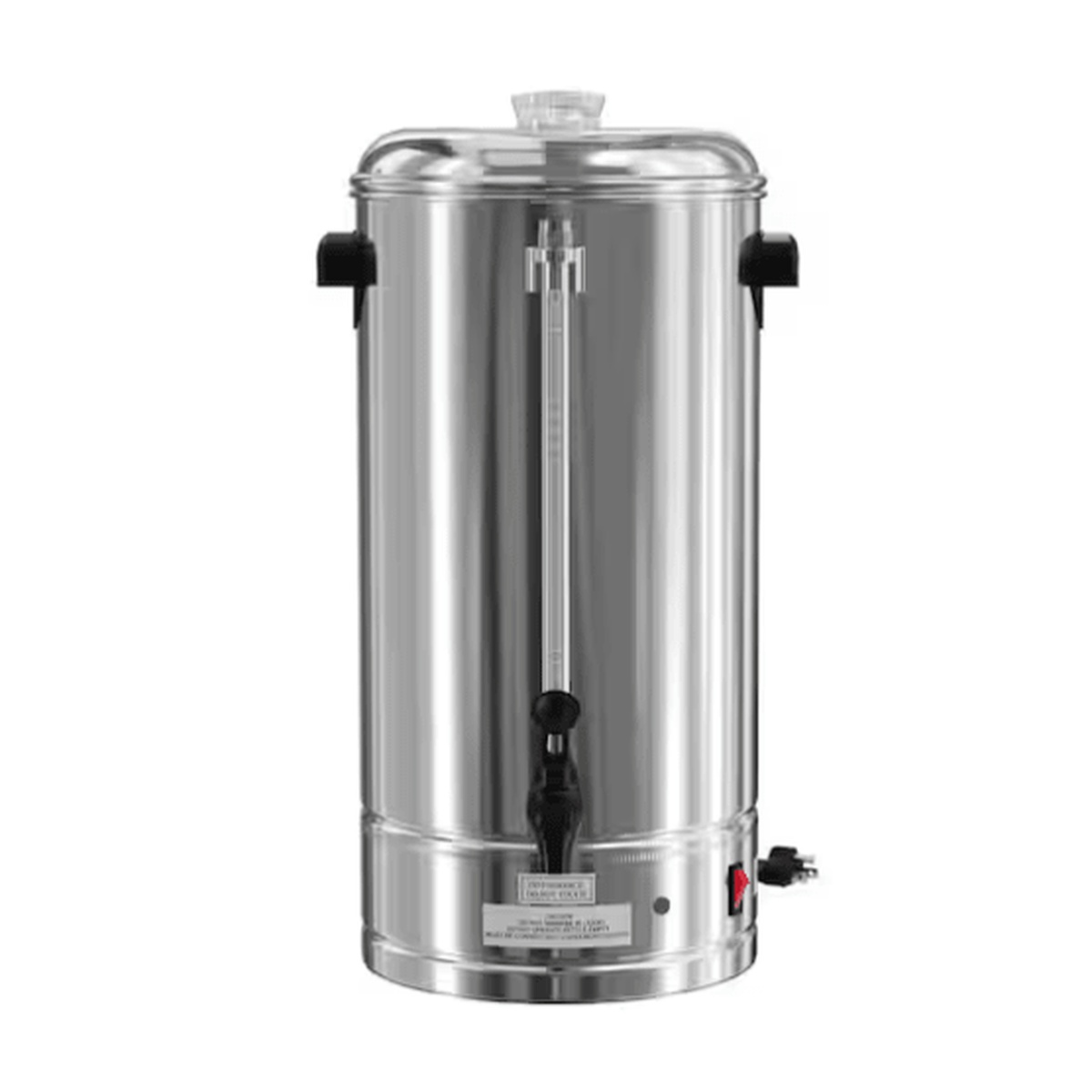 CP-15A Enhanced 15-liter stainless steel coffee urn with spigot and glass lid