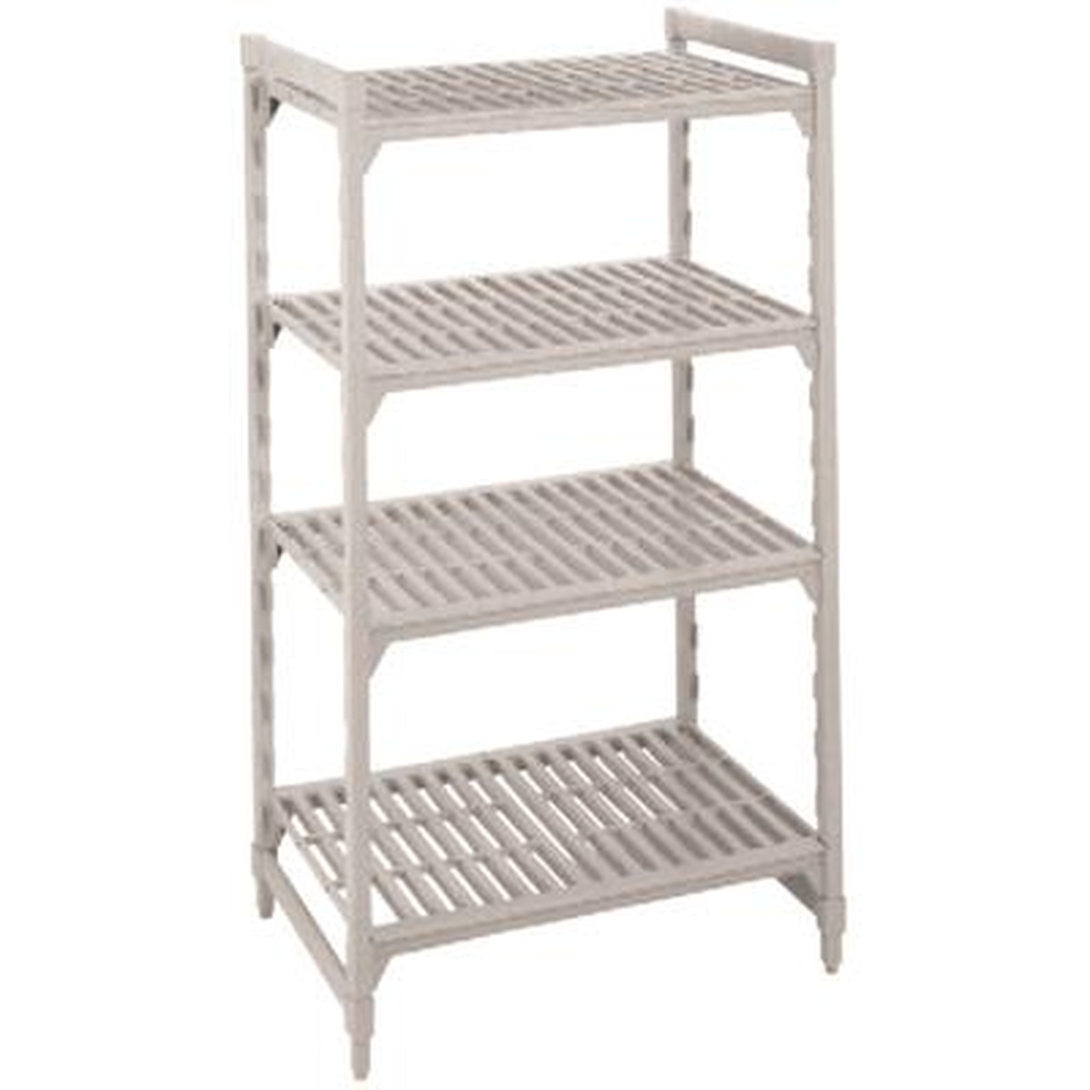 Cambro CPU243672V4480 Camshelving Premium 4-tier vented starter unit in speckled gray, 36W x 24D x 72H inches